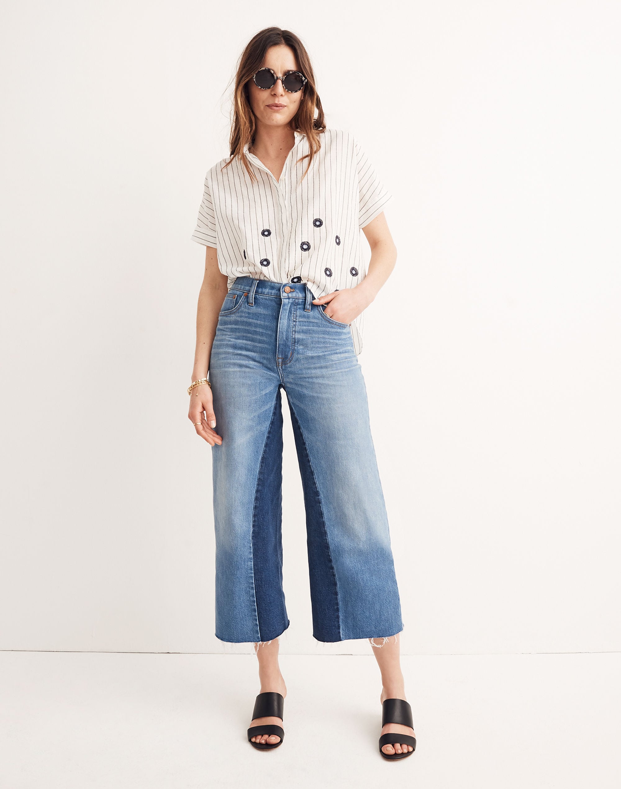 Wide-Leg Crop Jeans: Gusset Edition