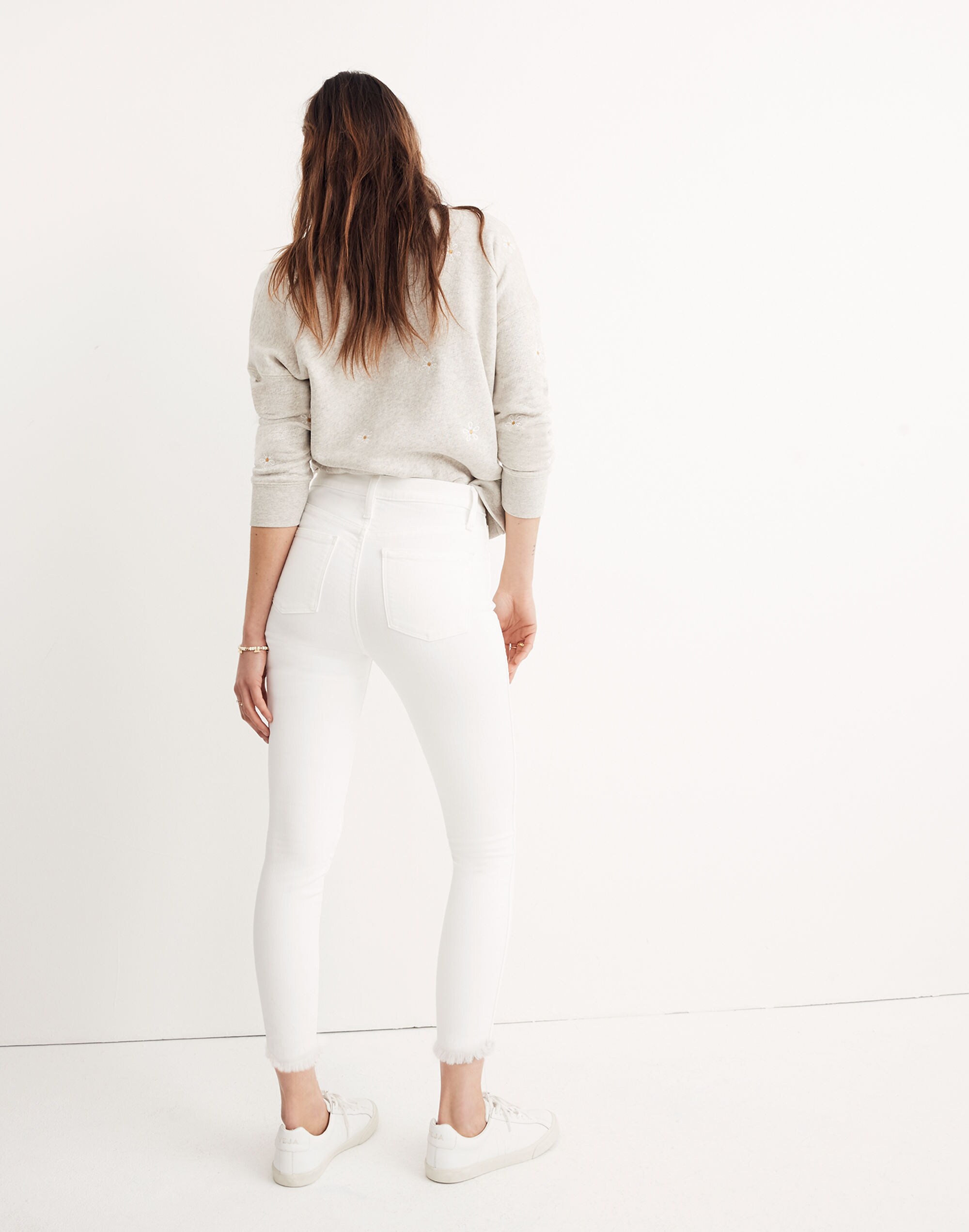 10" High-Rise Skinny Crop Jeans: Button-Front Edition