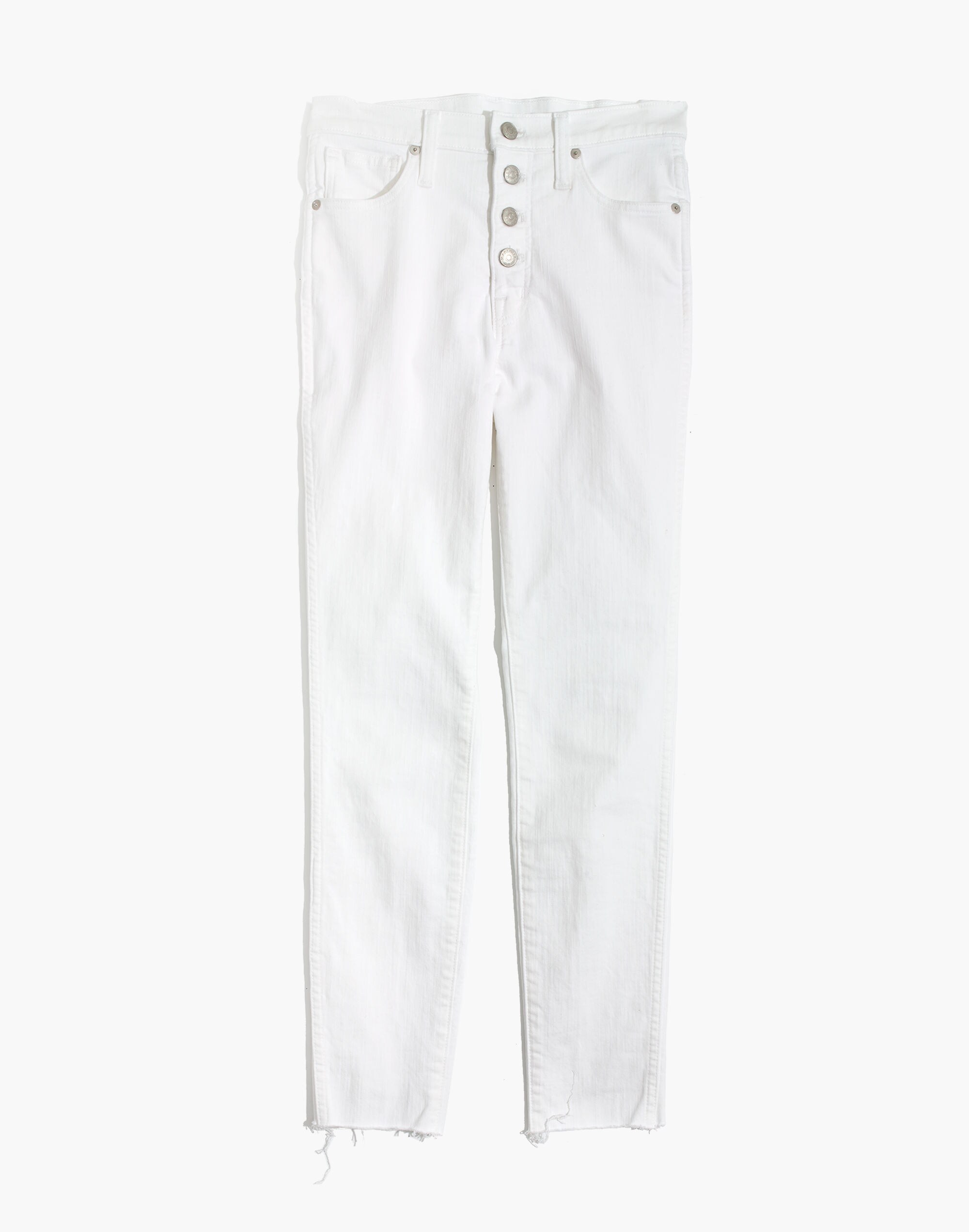 10" High-Rise Skinny Crop Jeans: Button-Front Edition in null image 5
