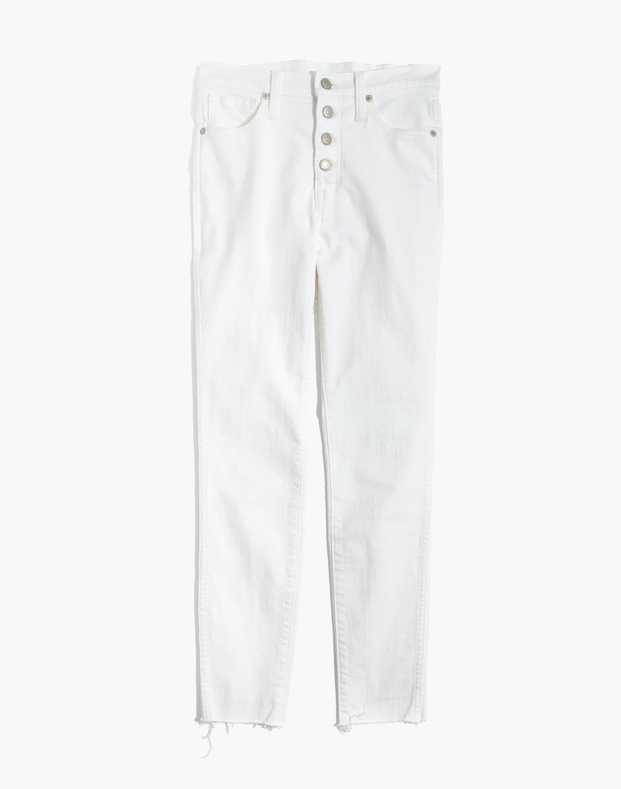 10" High-Rise Skinny Crop Jeans: Button-Front Edition