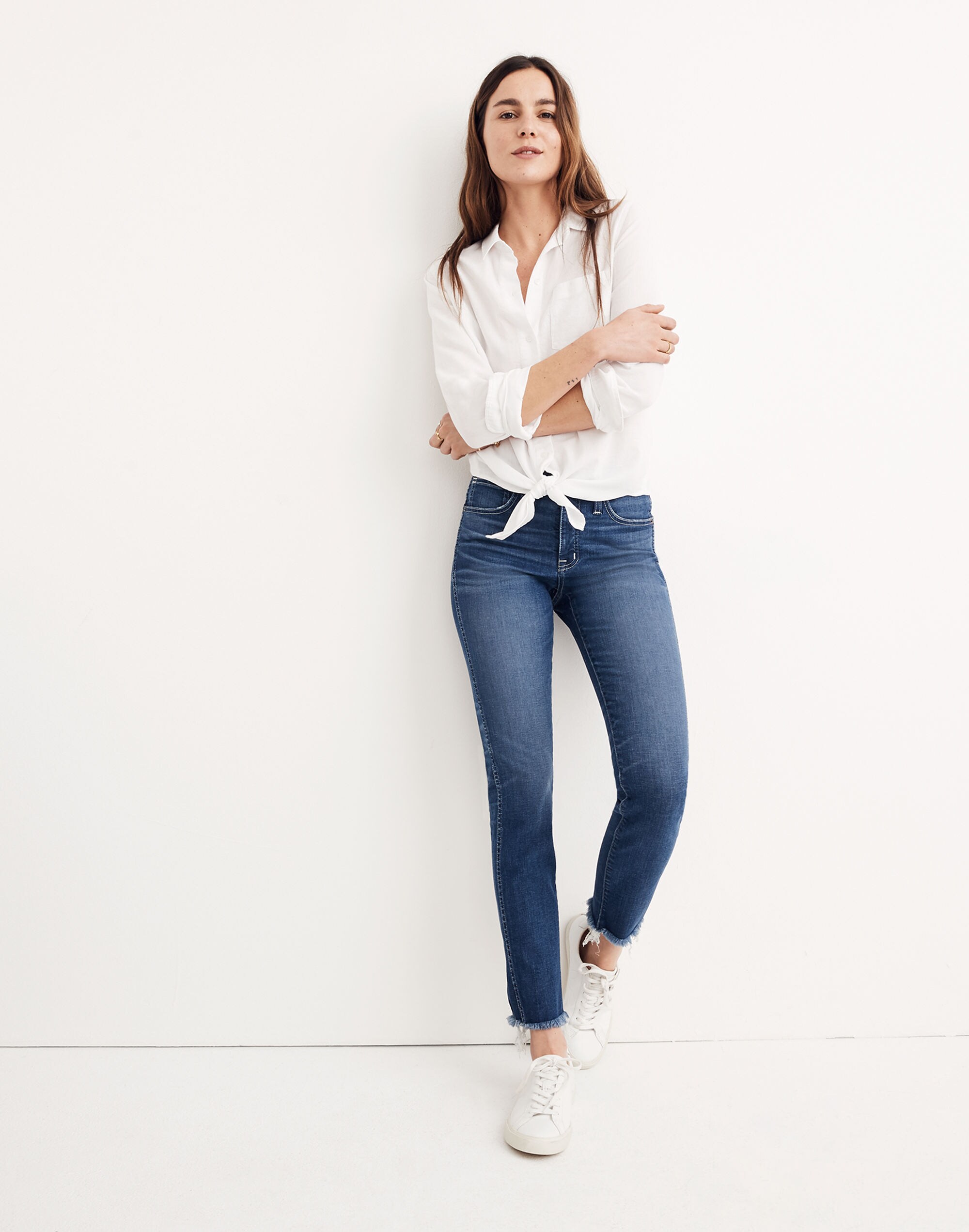 Slim Straight Jeans: Raw-Hem Edition
