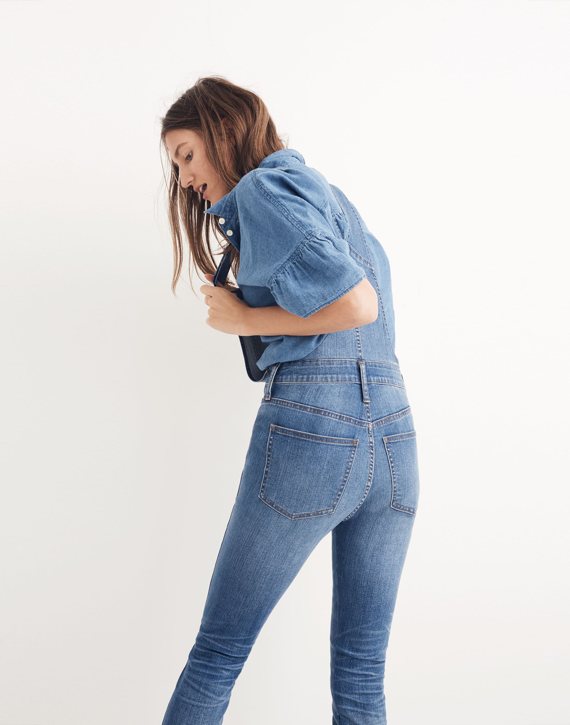 Skinny Overalls in Kemp Wash