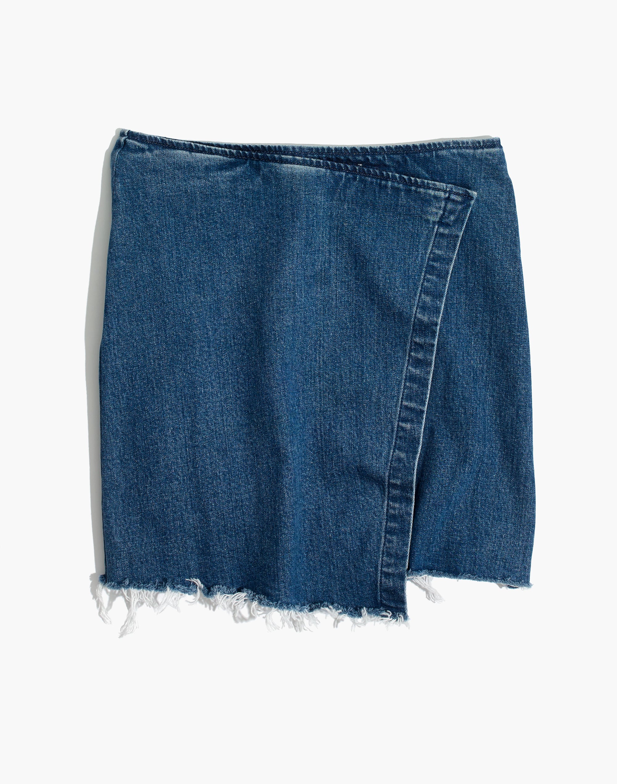 Denim Wrap Mini Skirt