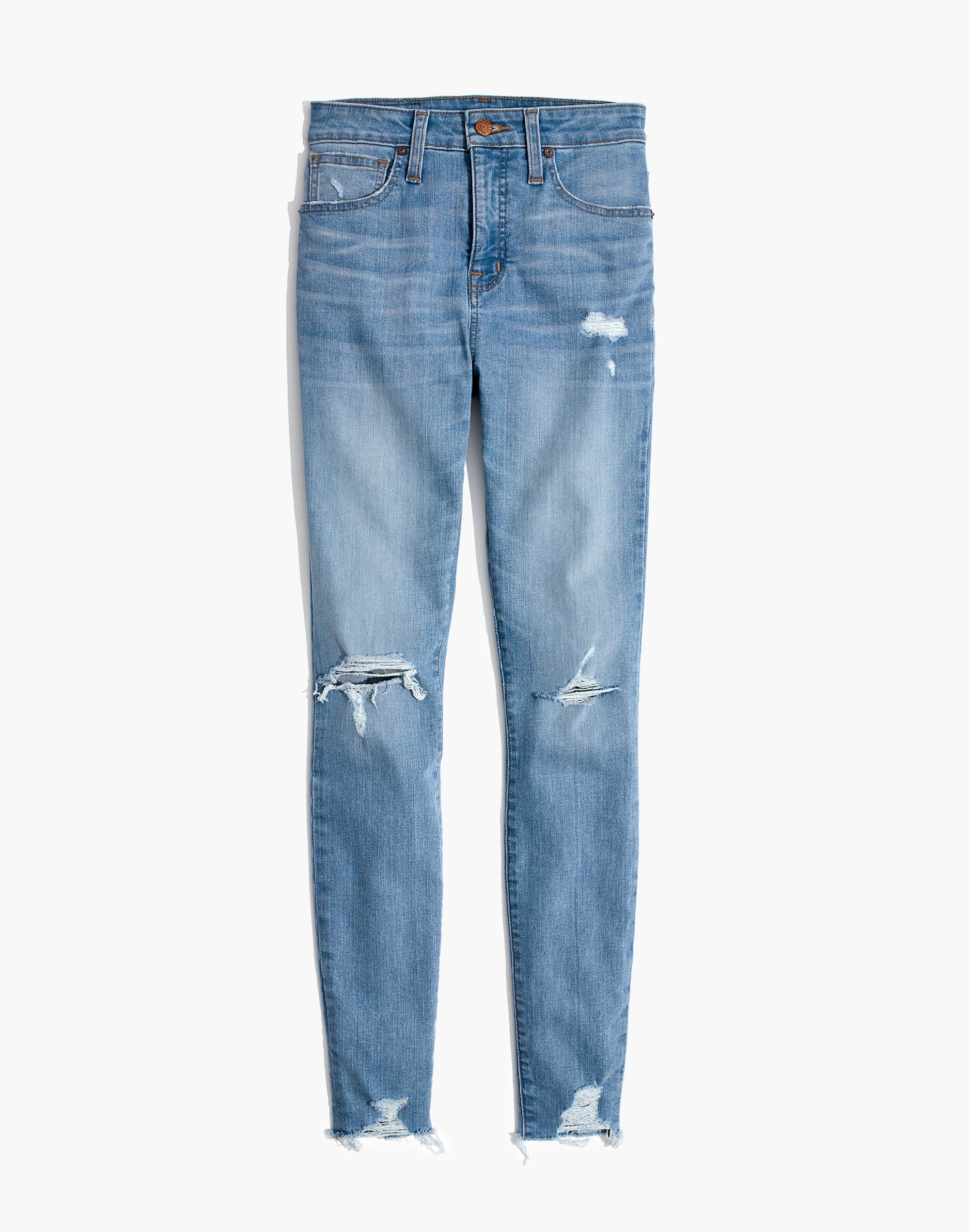 Curvy High-Rise Skinny Jeans in Ontario: Distressed-Hem Edition