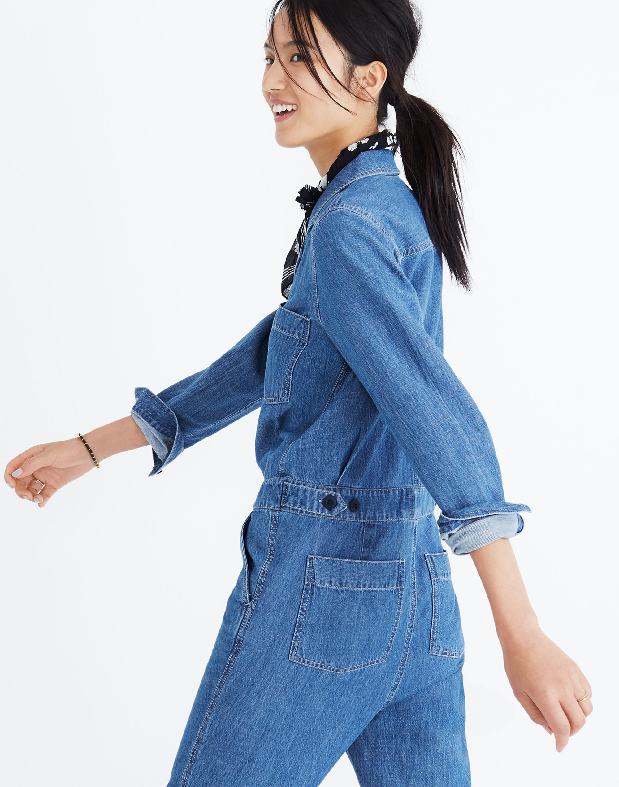 Denim Coverall Jumpsuit