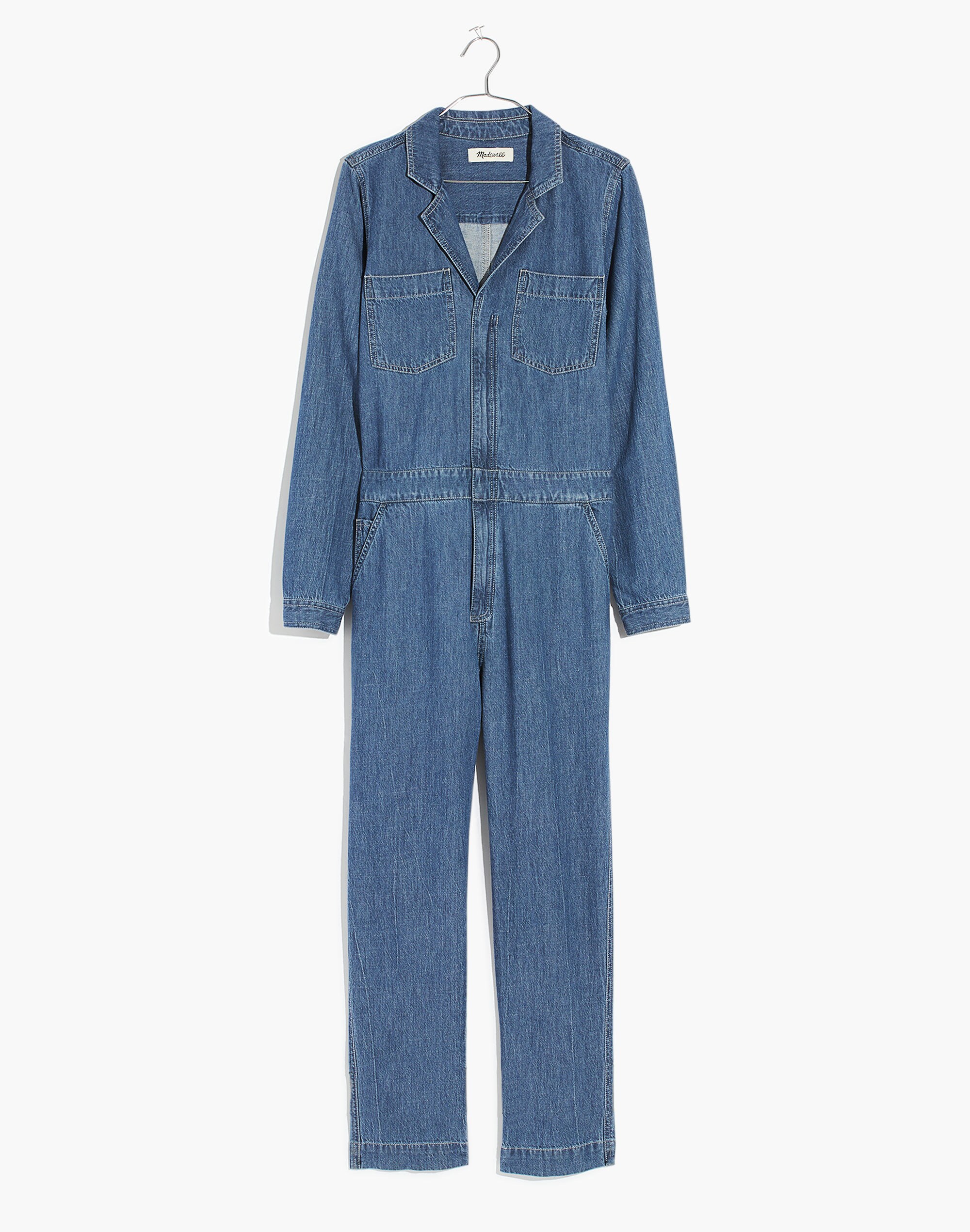 Denim Coverall Jumpsuit in null image 5