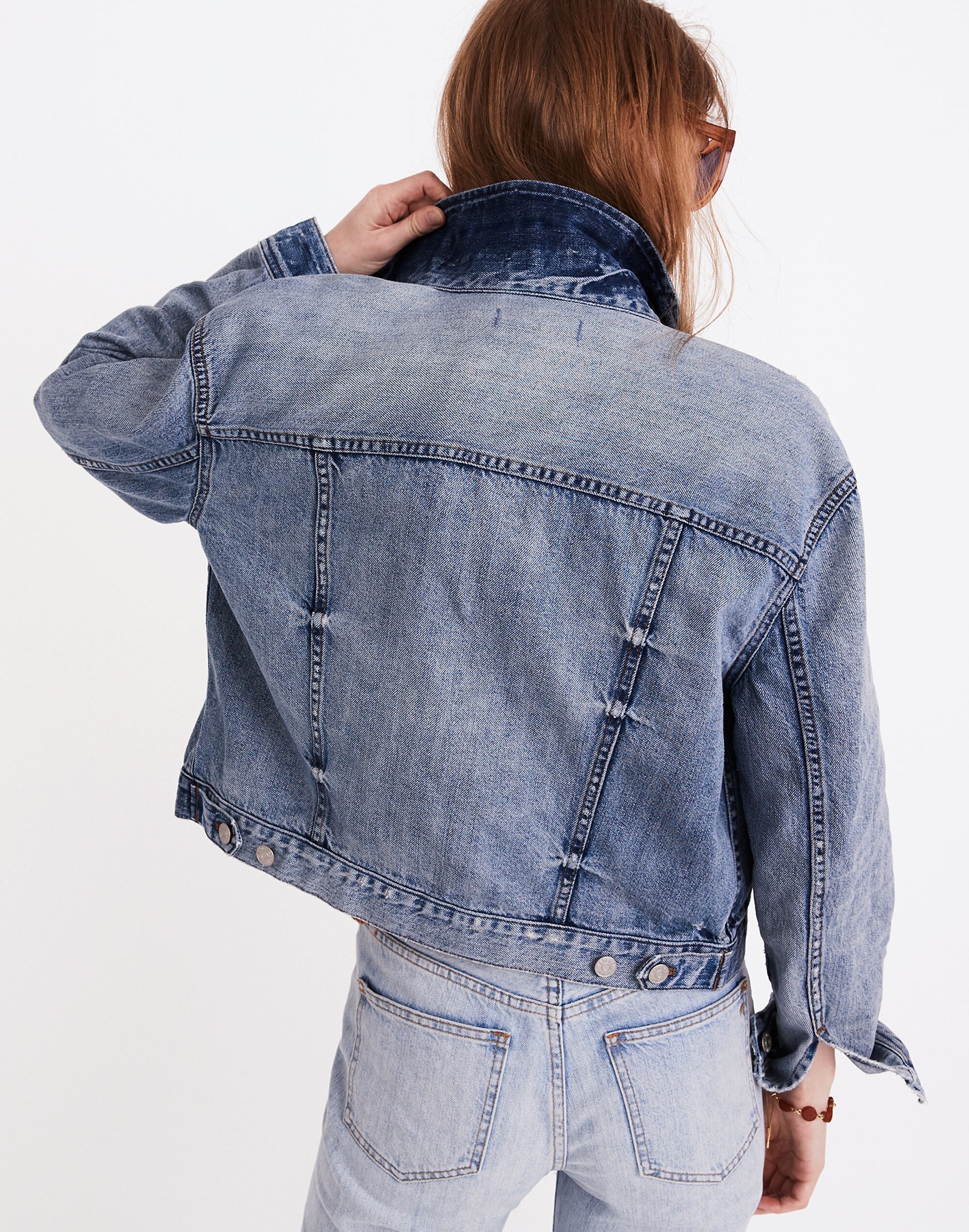 The Boxy-Crop Jean Jacket in Woodcourt Wash