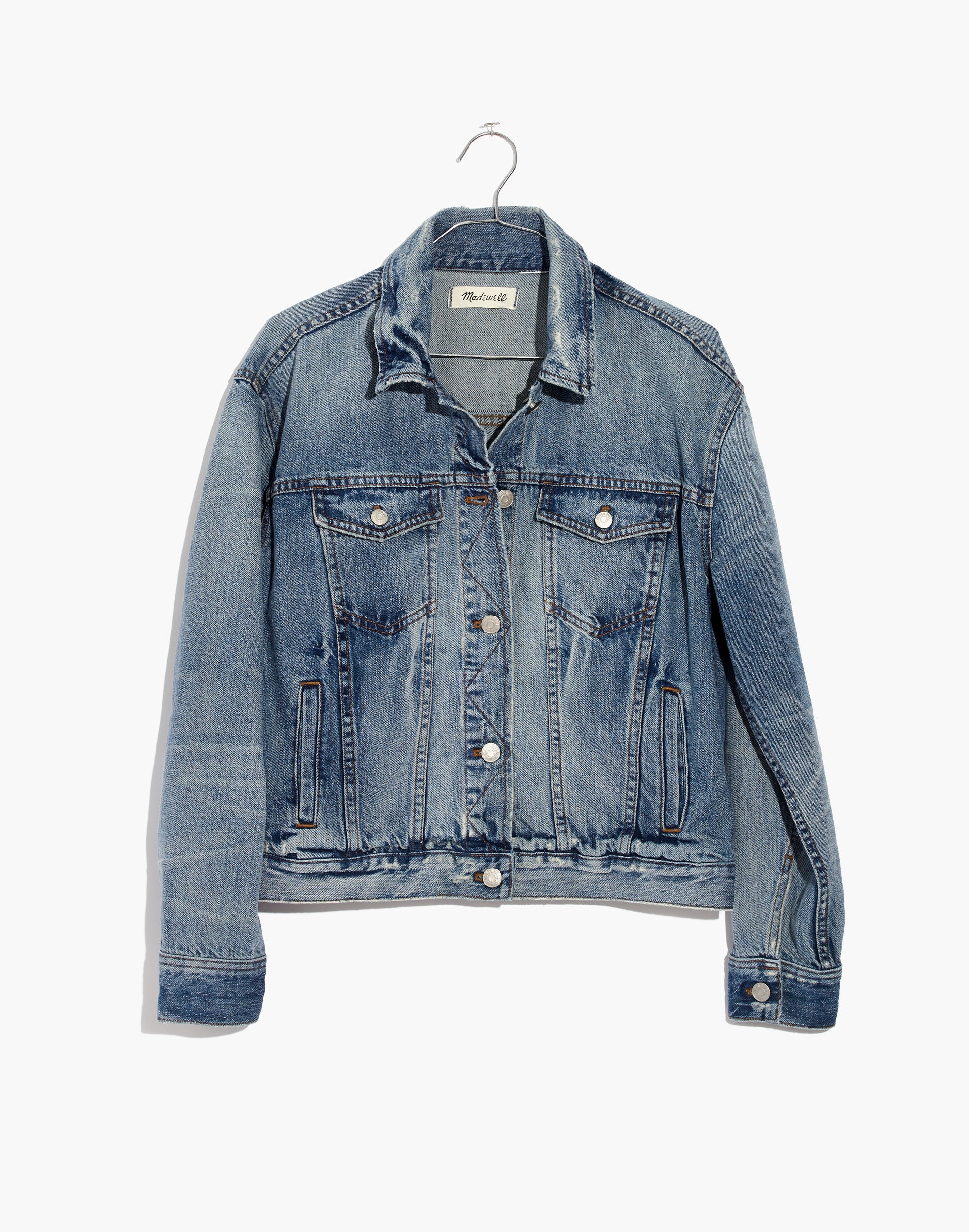 The Boxy-Crop Jean Jacket in Woodcourt Wash