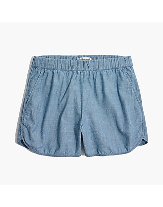  Chambray Pull-On Shorts