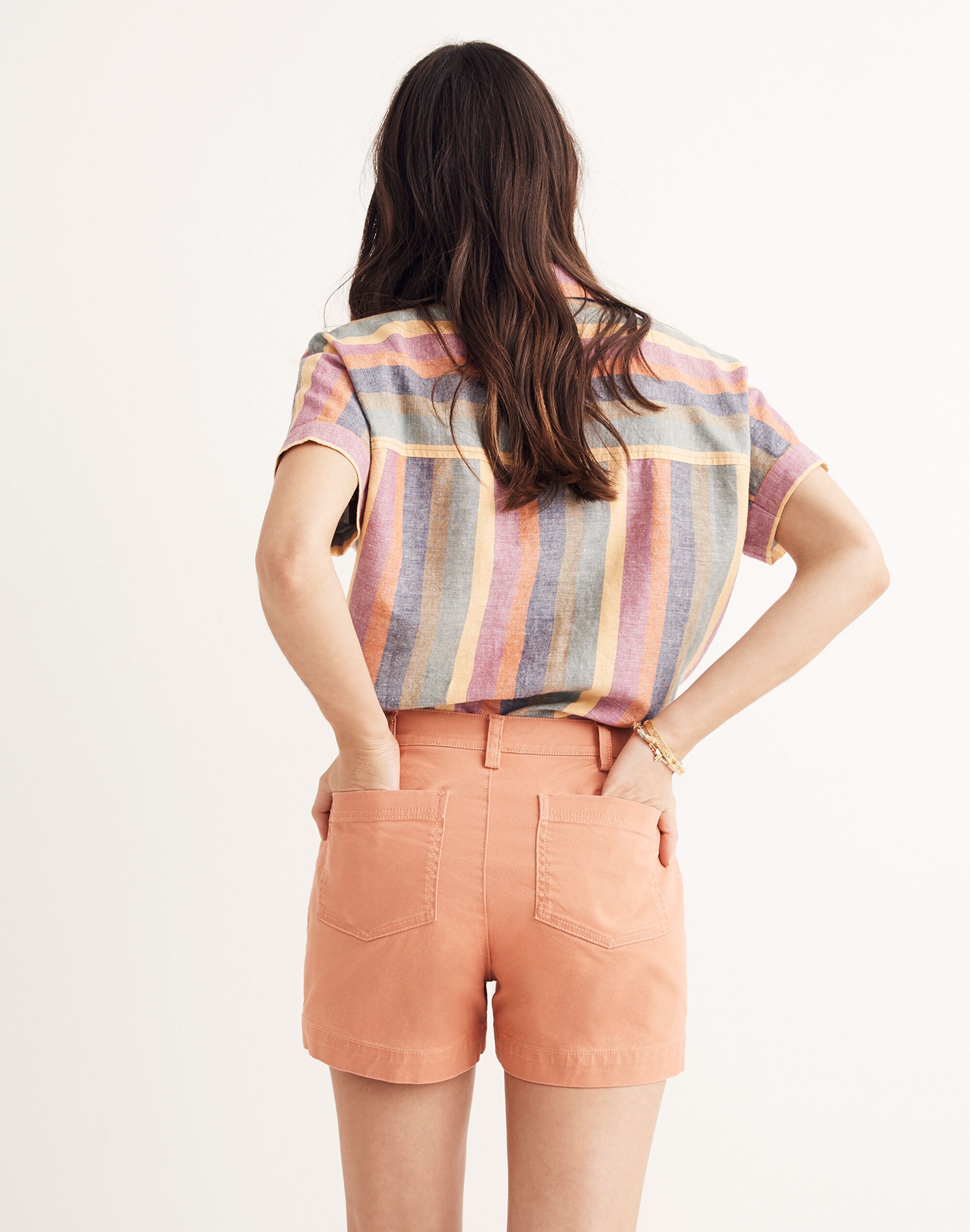 Emmett Button-Front Shorts