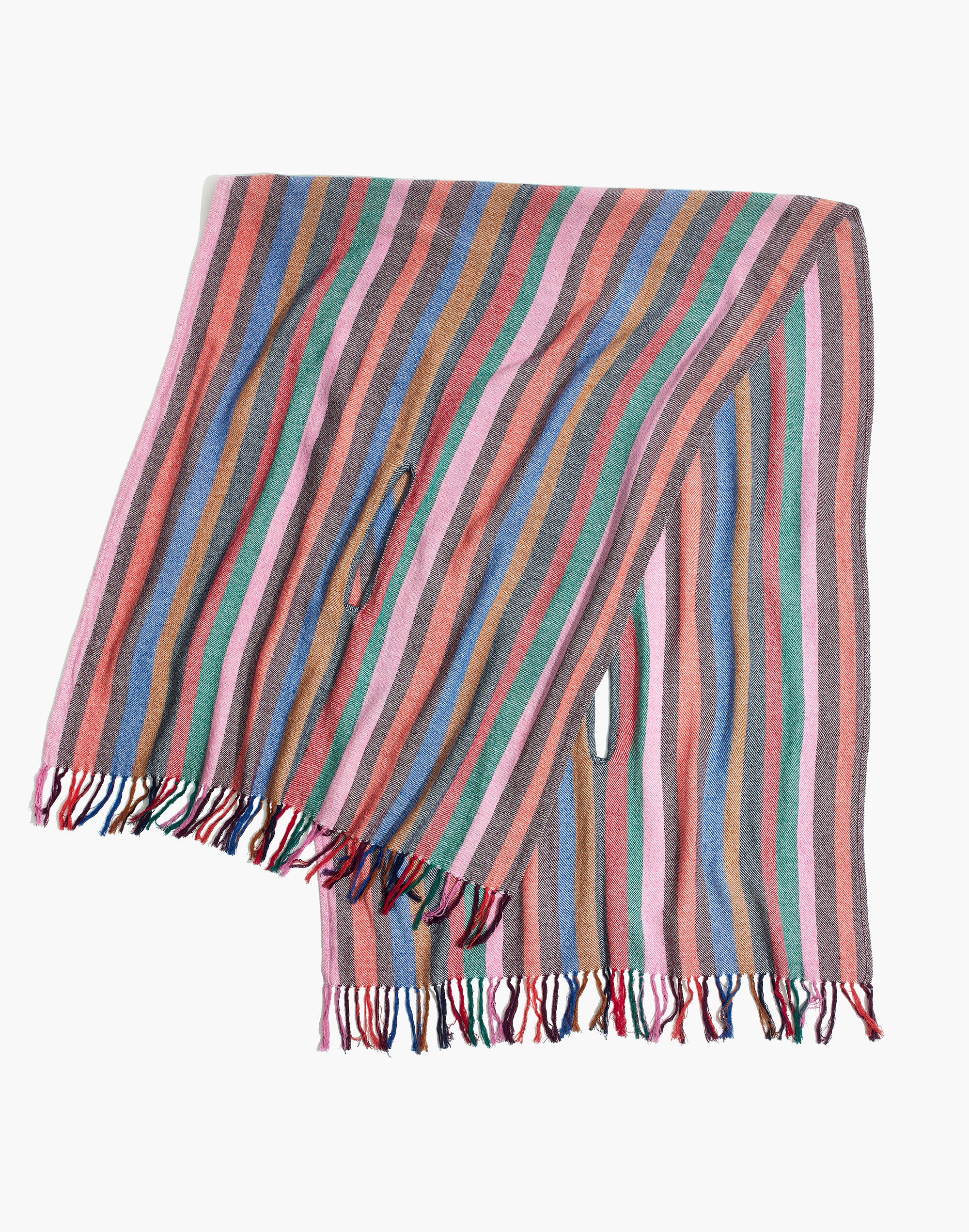 Rainbow Stripe Cape Scarf