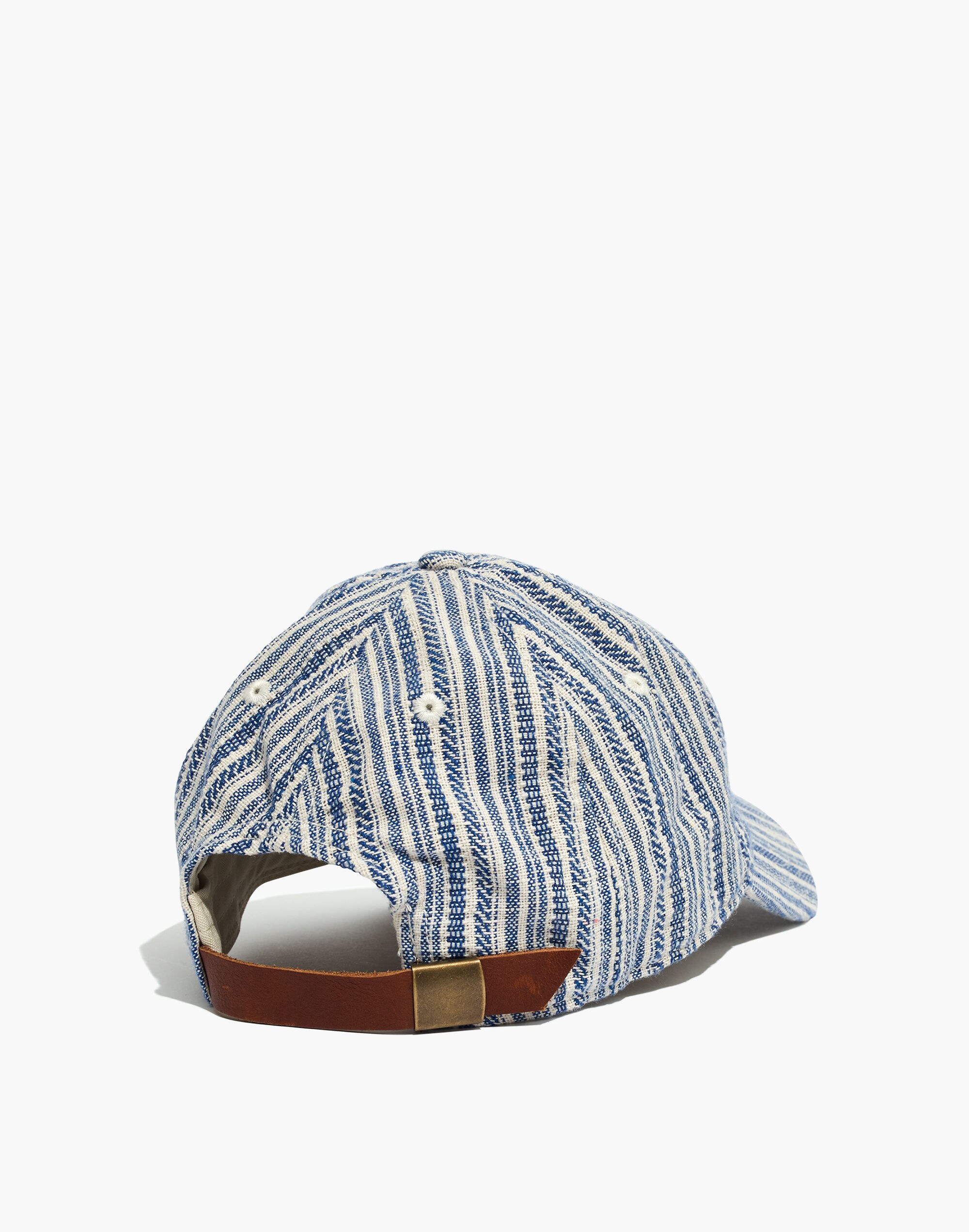 Baseball Cap in Textural Stripe