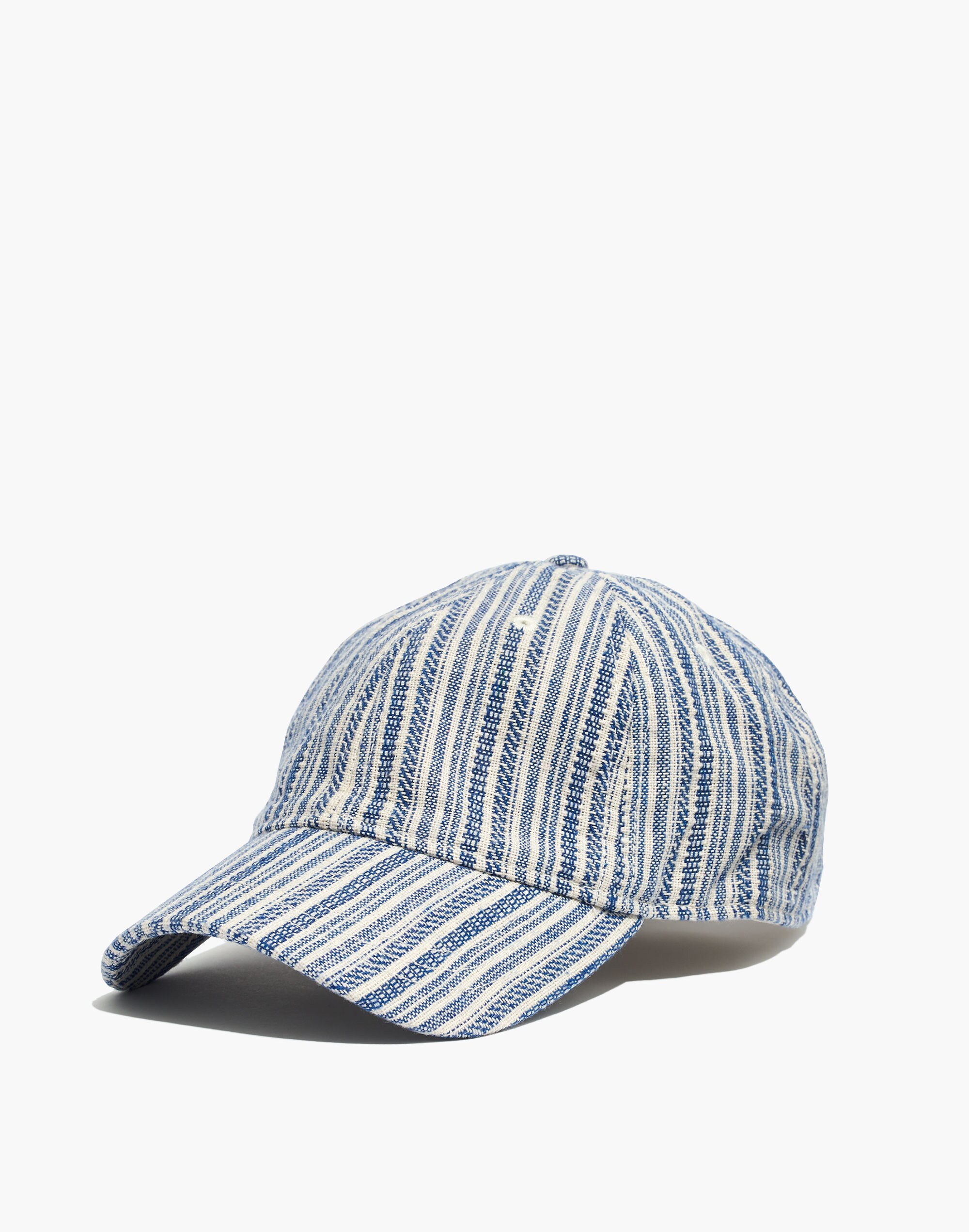 Baseball Cap in Textural Stripe