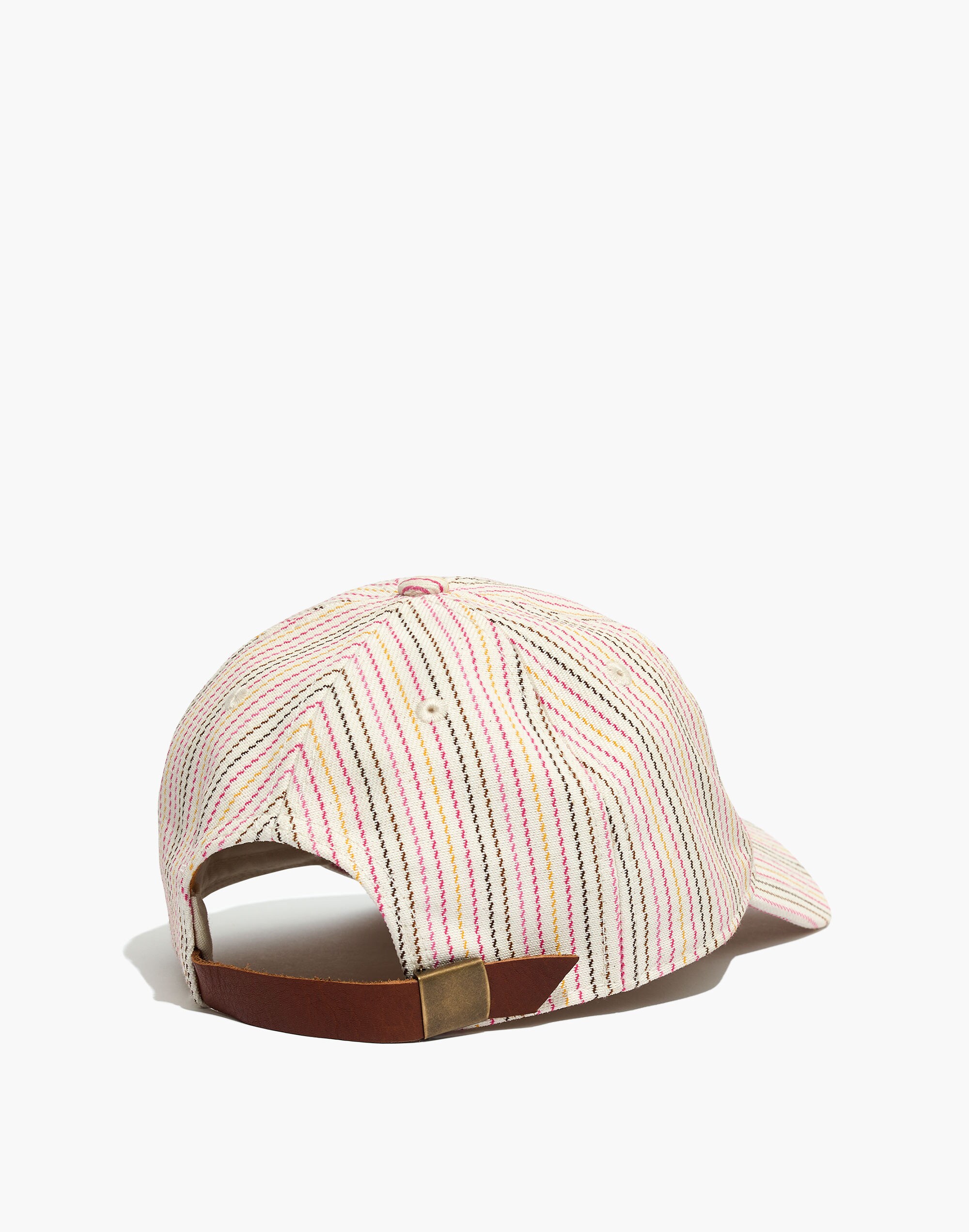 Baseball Cap in Pink Multistripe