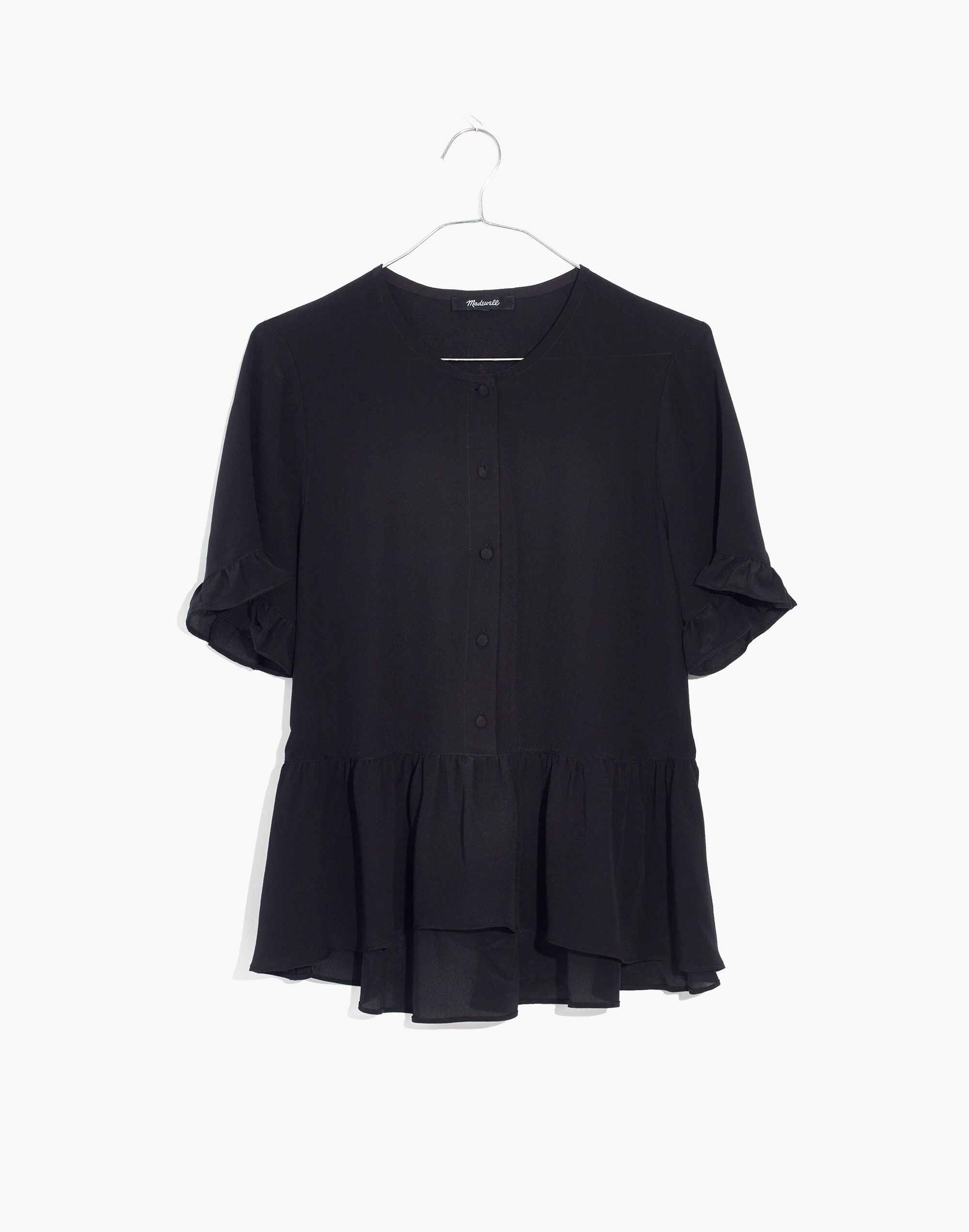 Silk Studio Ruffle-Hem Top