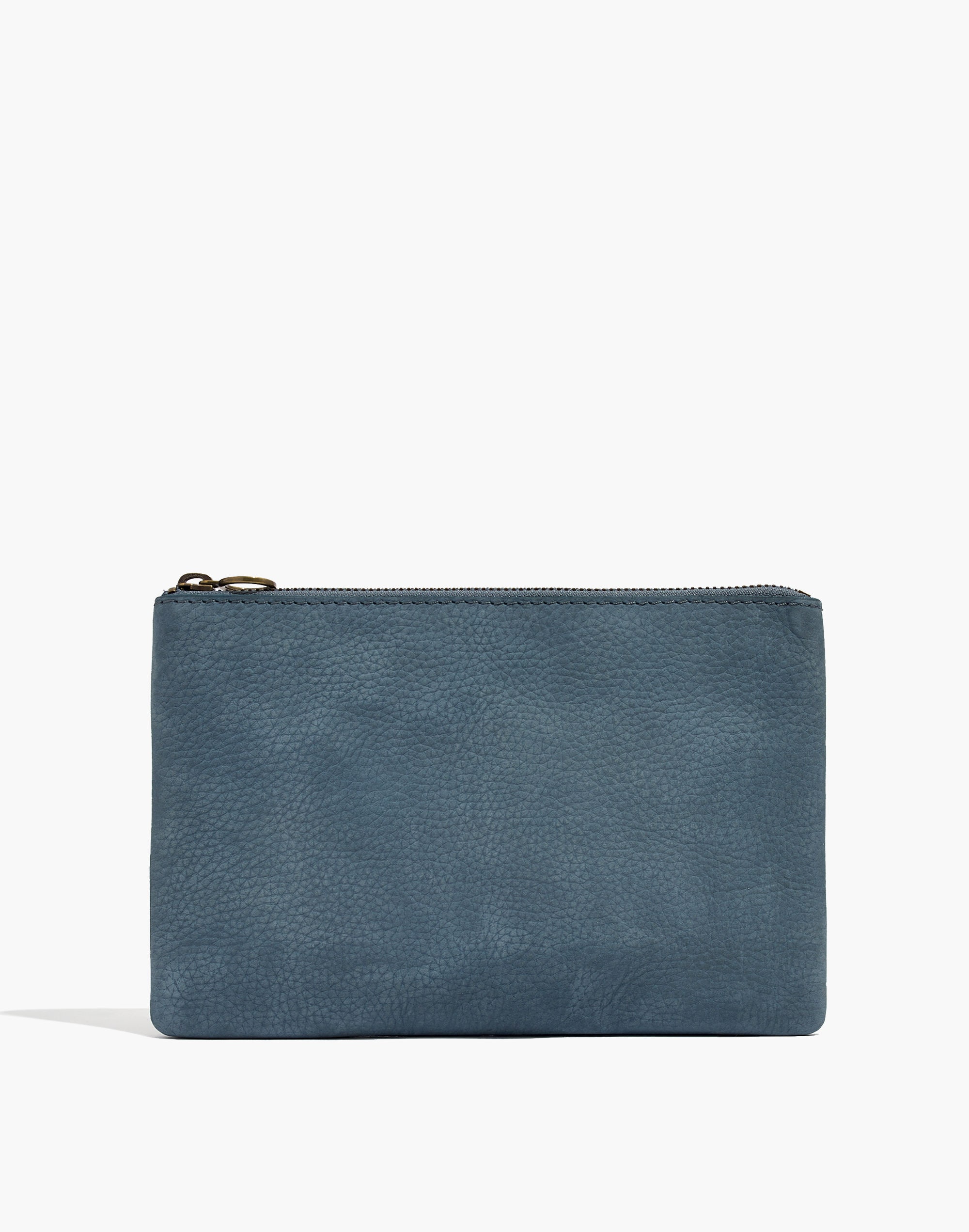 the leather pouch clutch in nubuck leather