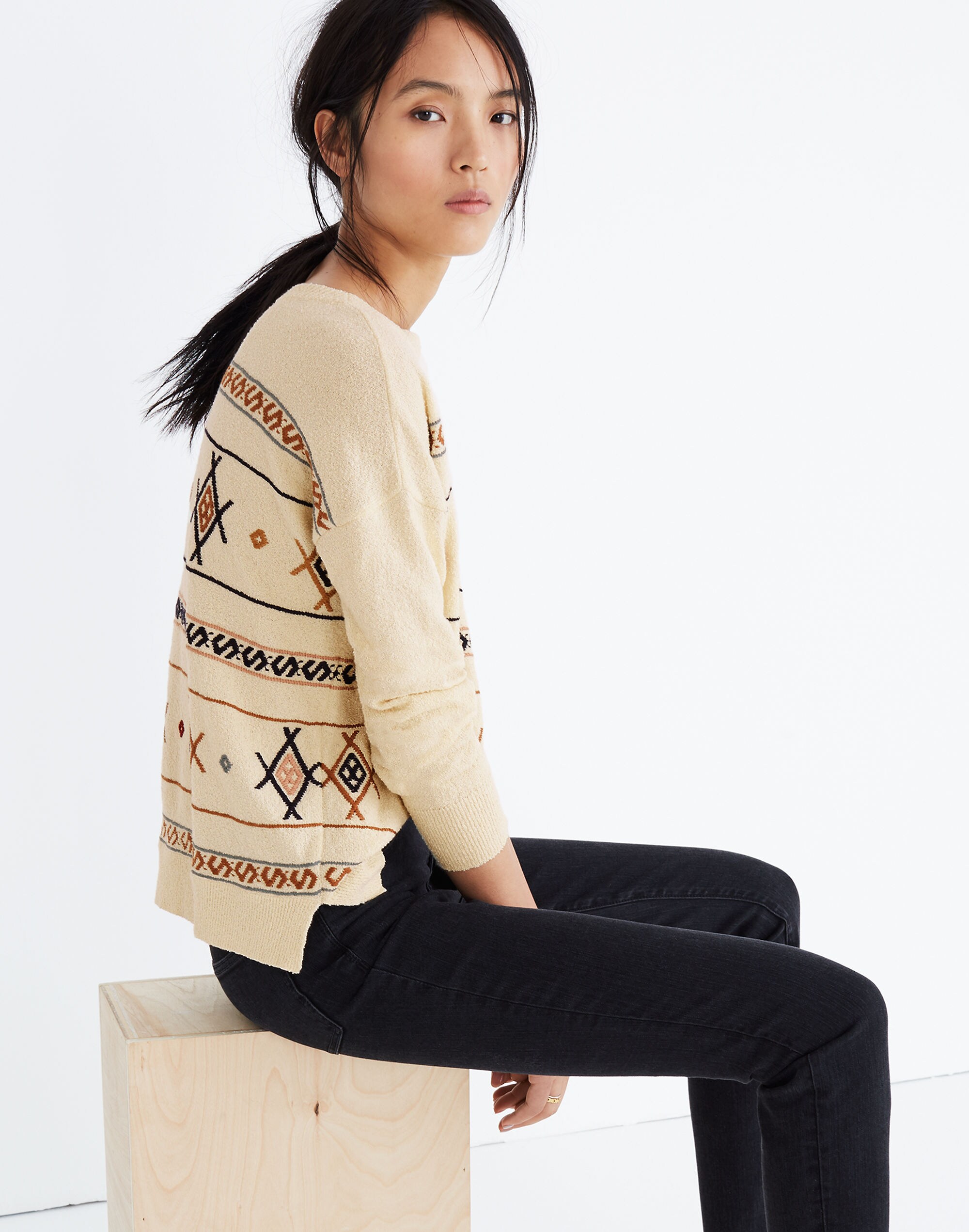 Embroidered Reseda Pullover Sweater
