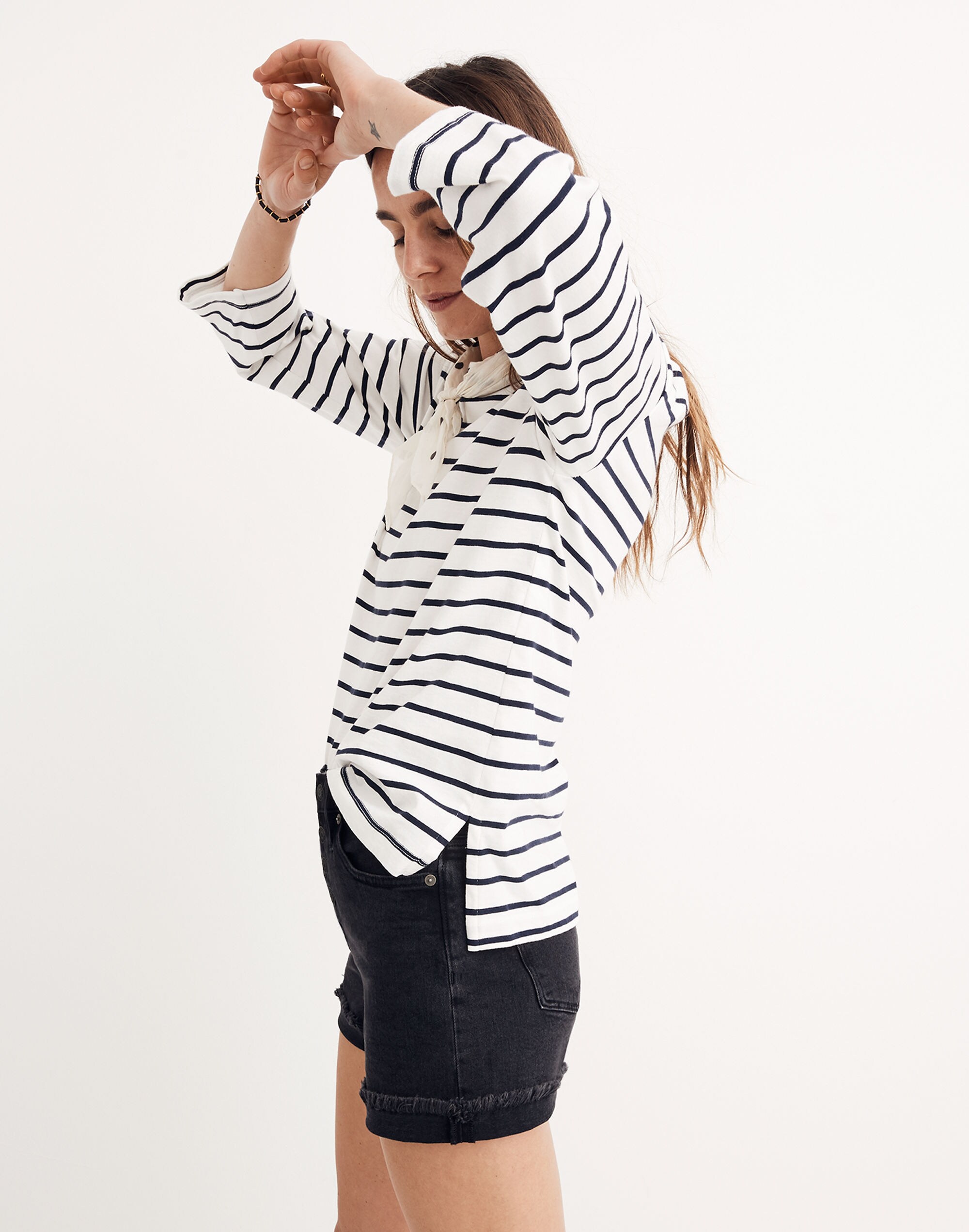 Striped Boatneck Top