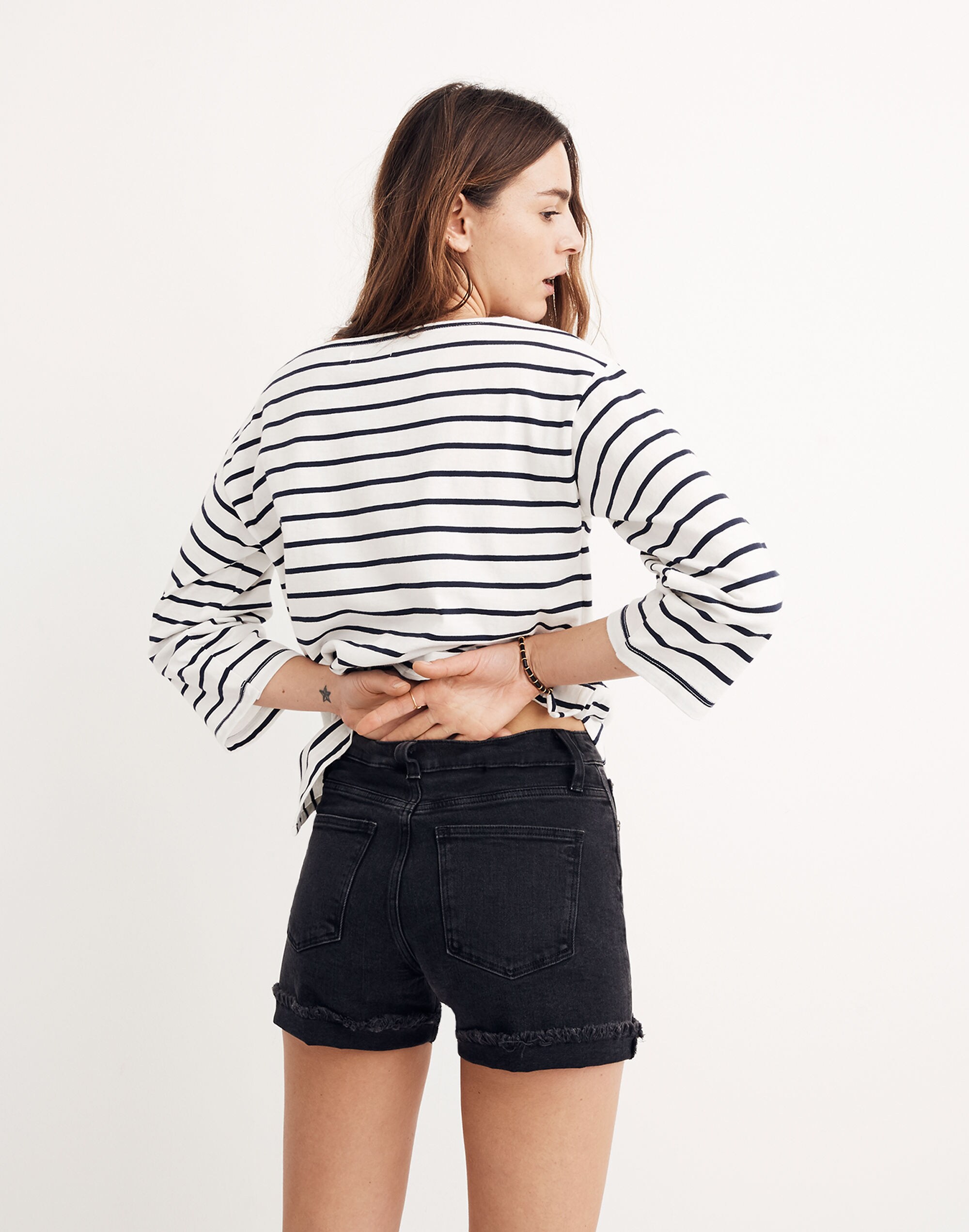 Striped Boatneck Top