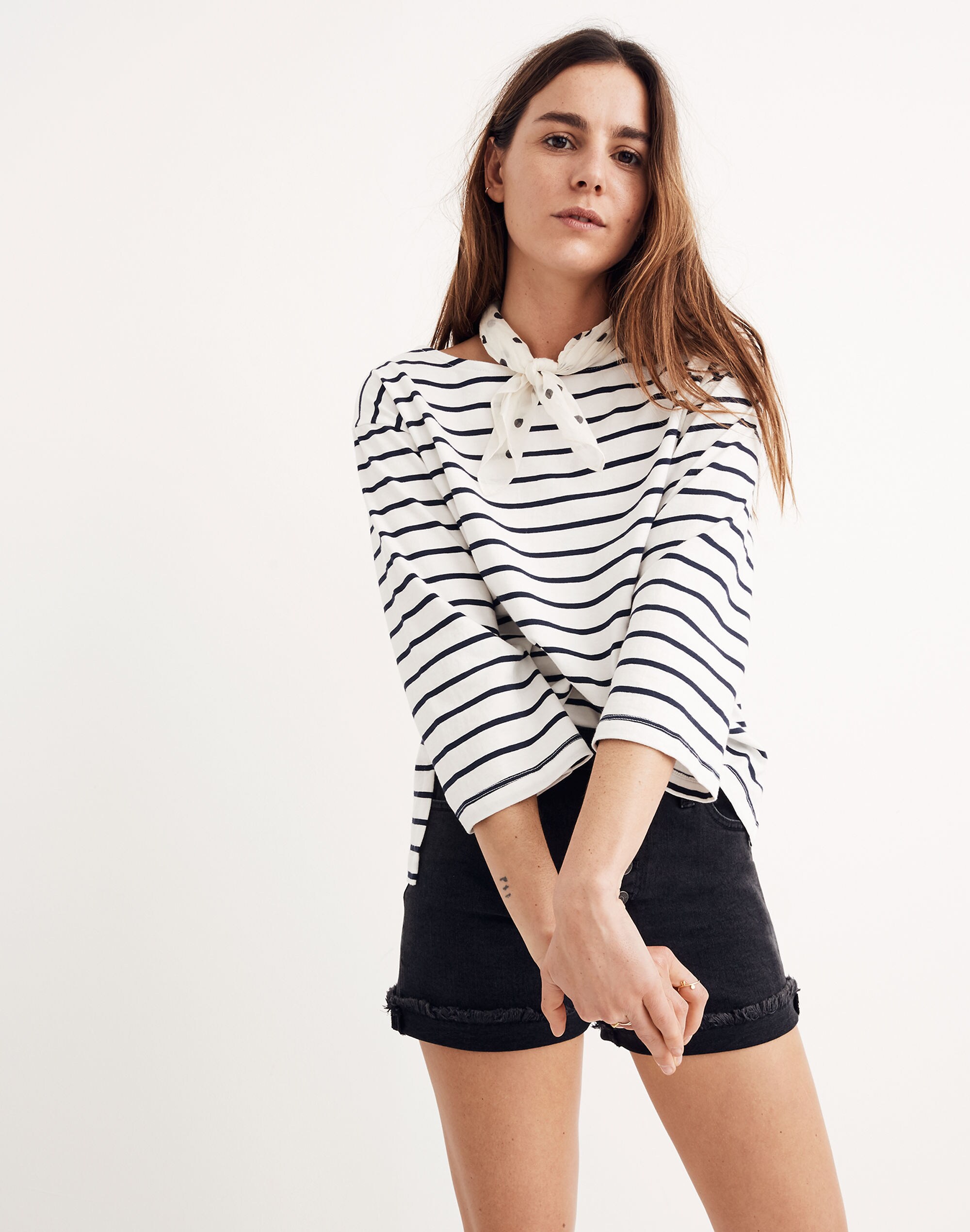 Striped Boatneck Top