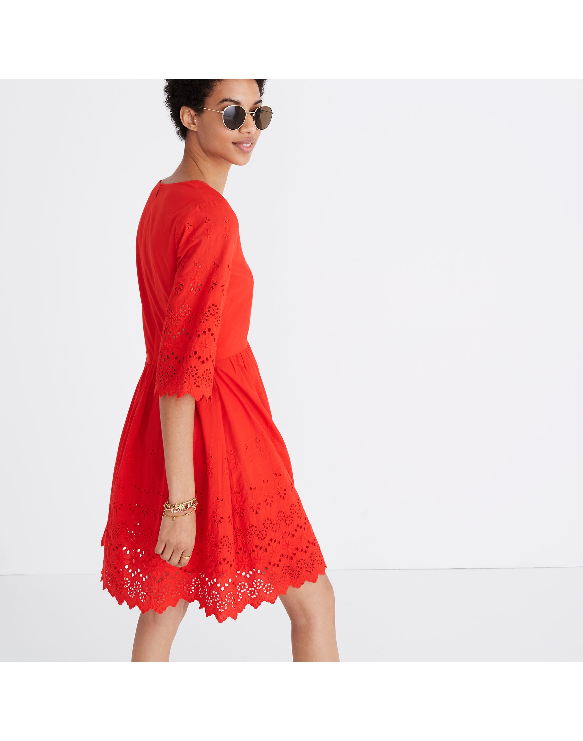 Eyelet Lattice Dress
