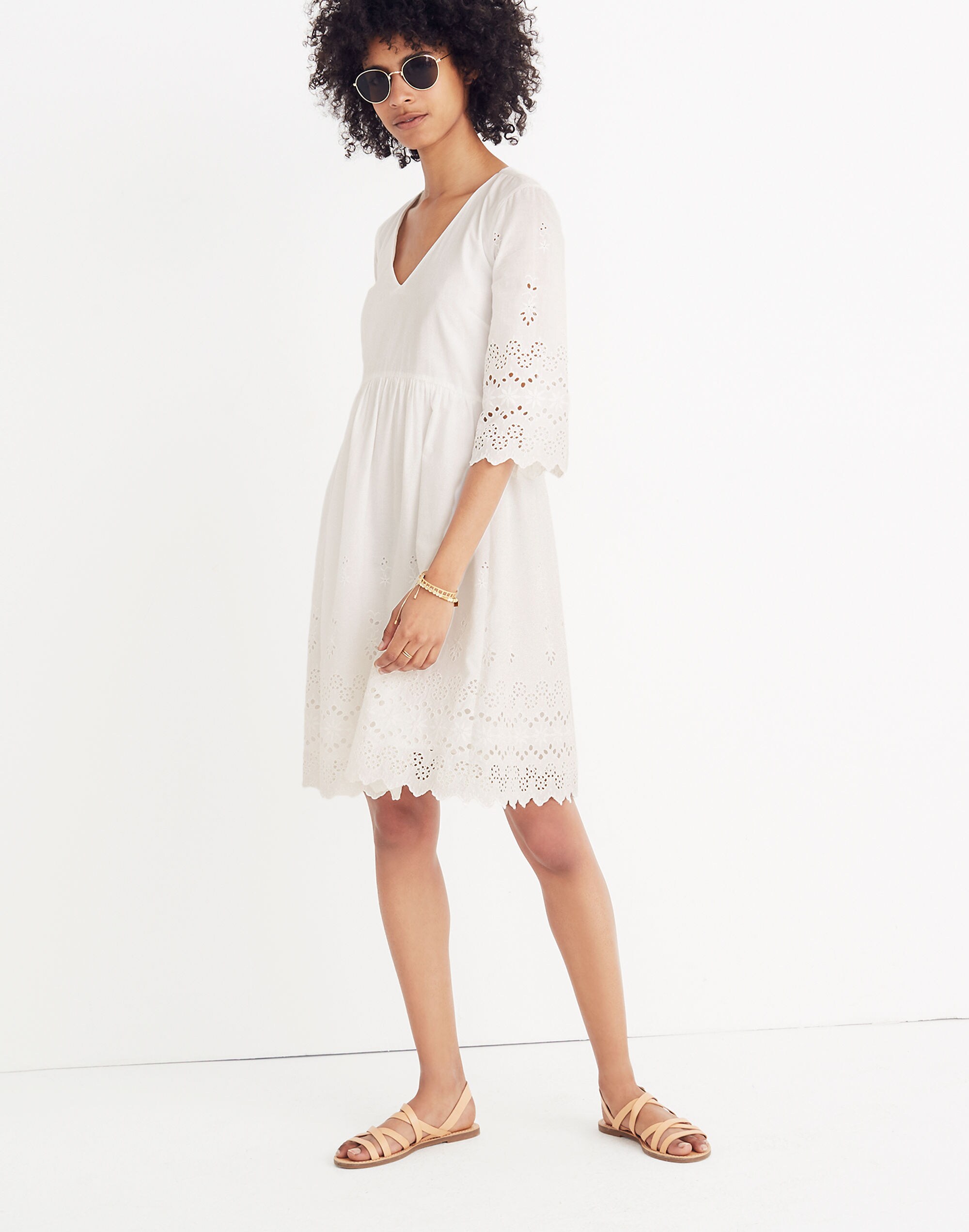 Eyelet Lattice Dress