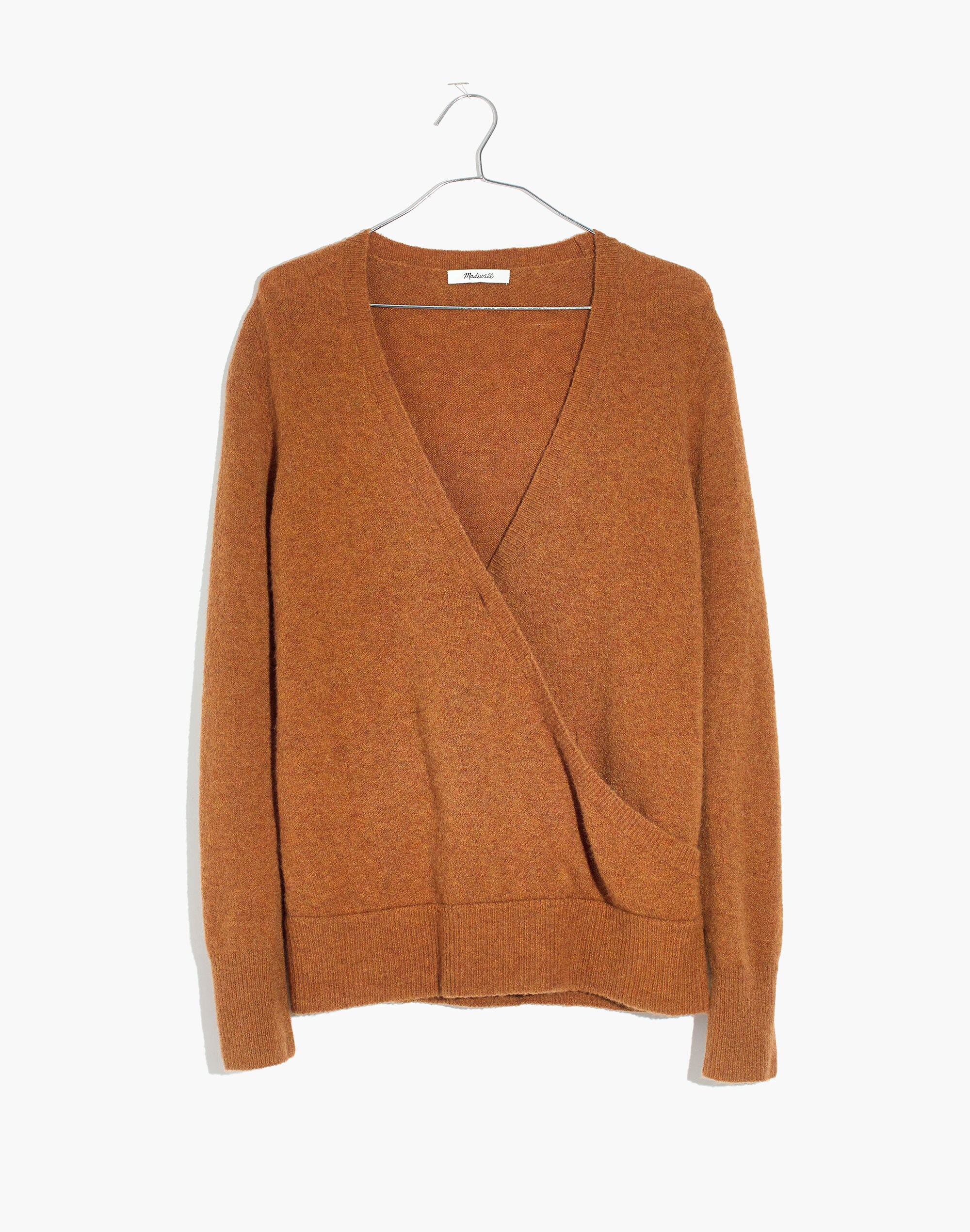 Wrap-Front Pullover Sweater in Coziest Yarn