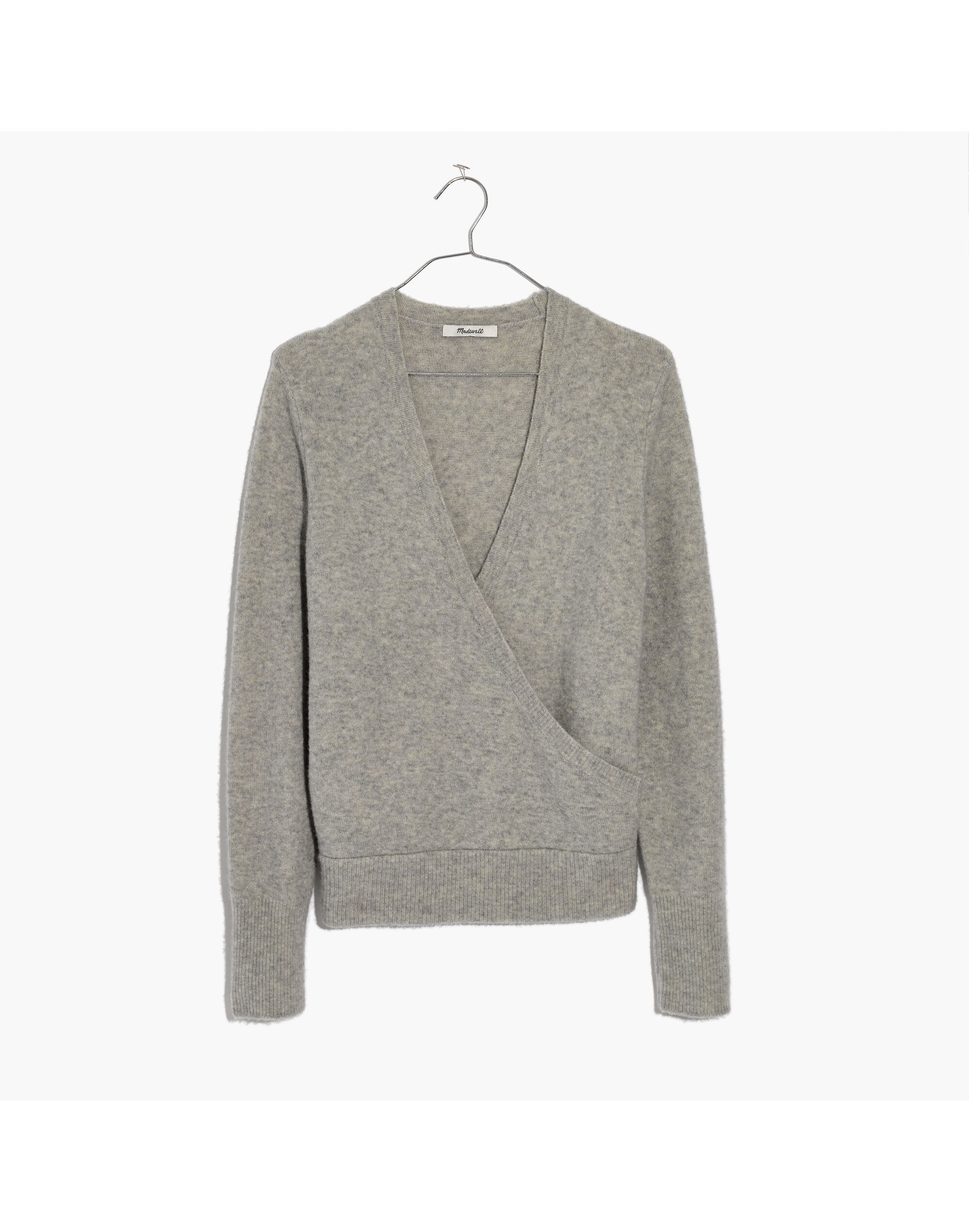 Wrap-Front Pullover Sweater in Coziest Yarn