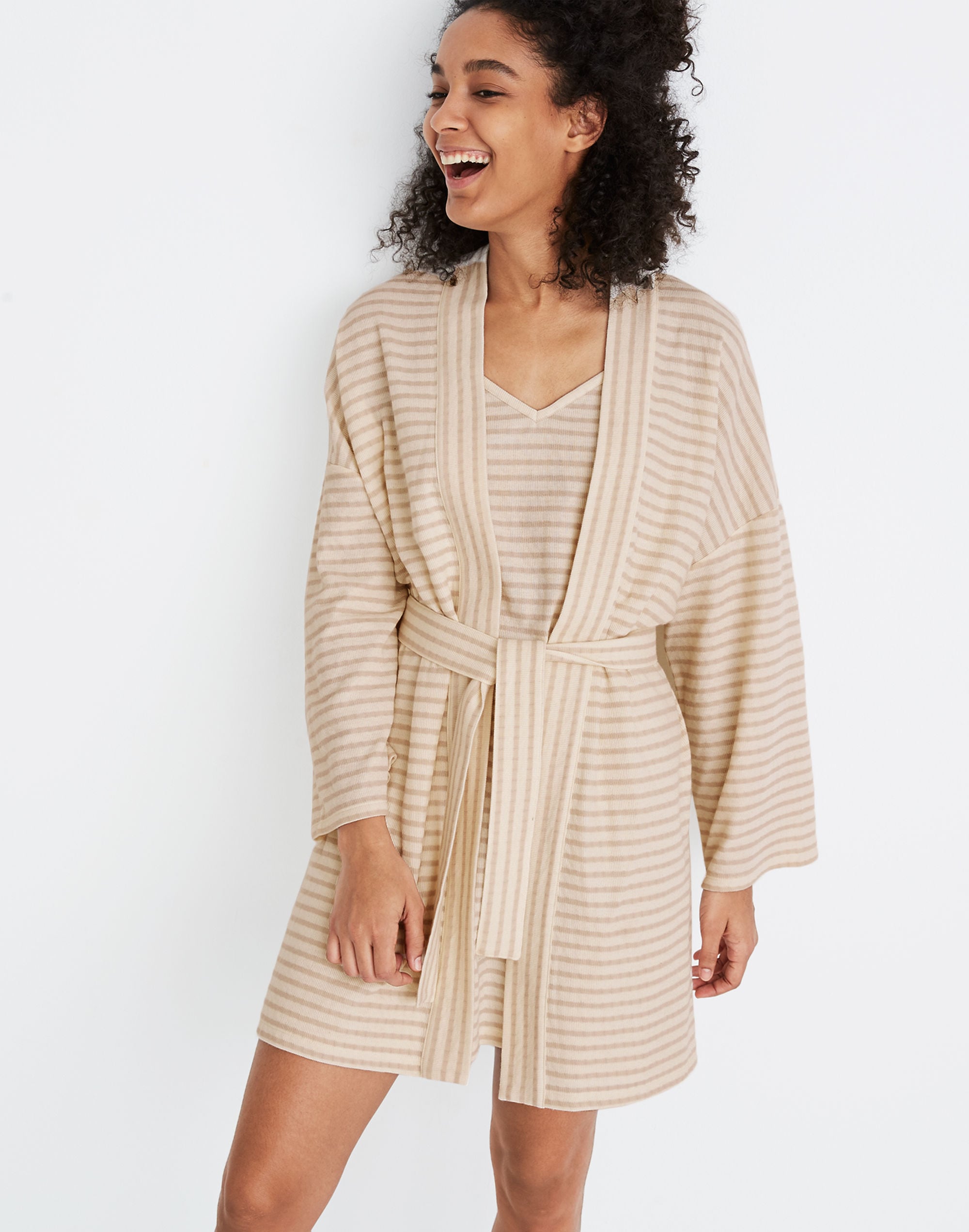 striped catnap robe