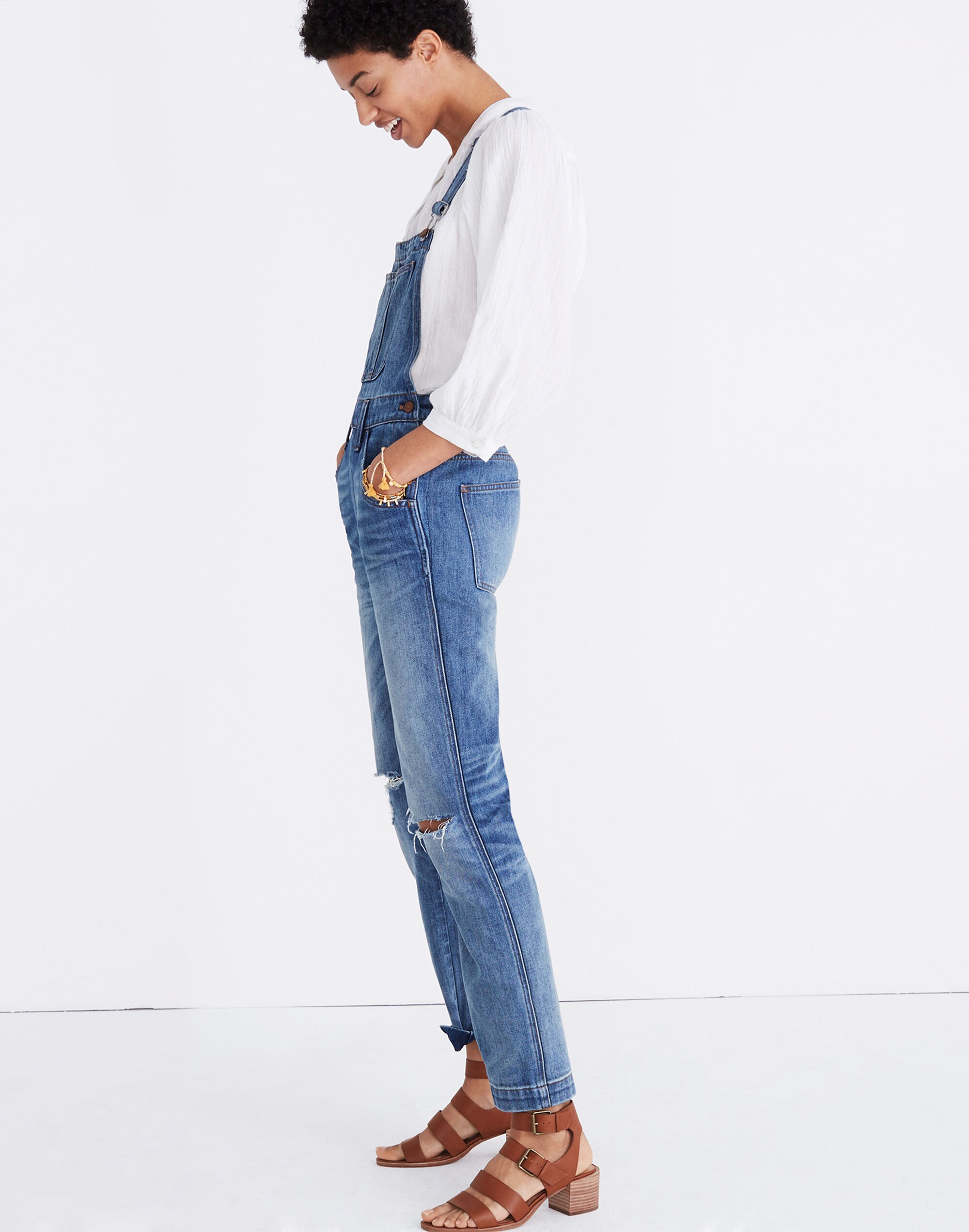 Straight-Leg Overalls in Bernard Wash