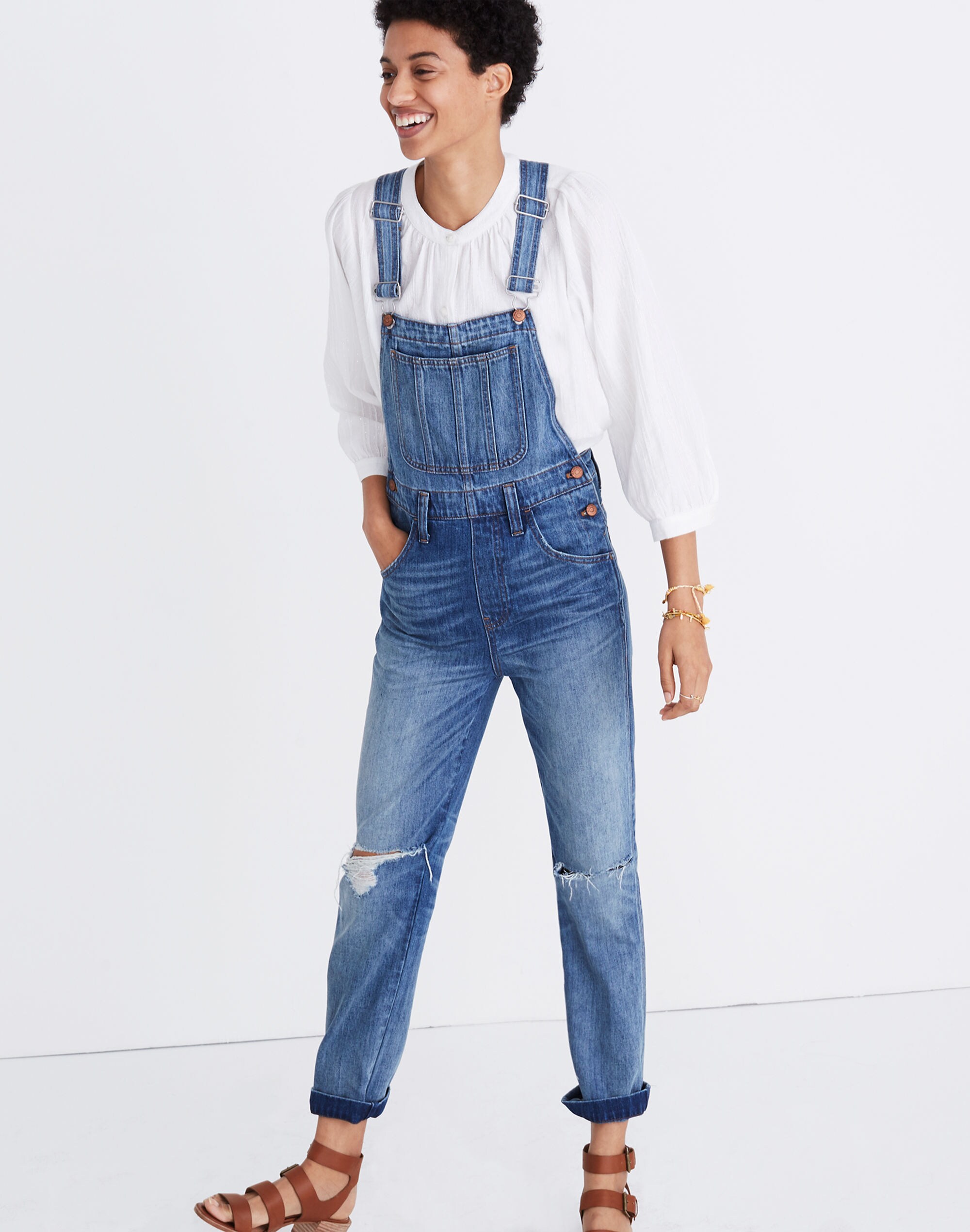 Straight-Leg Overalls in Bernard Wash
