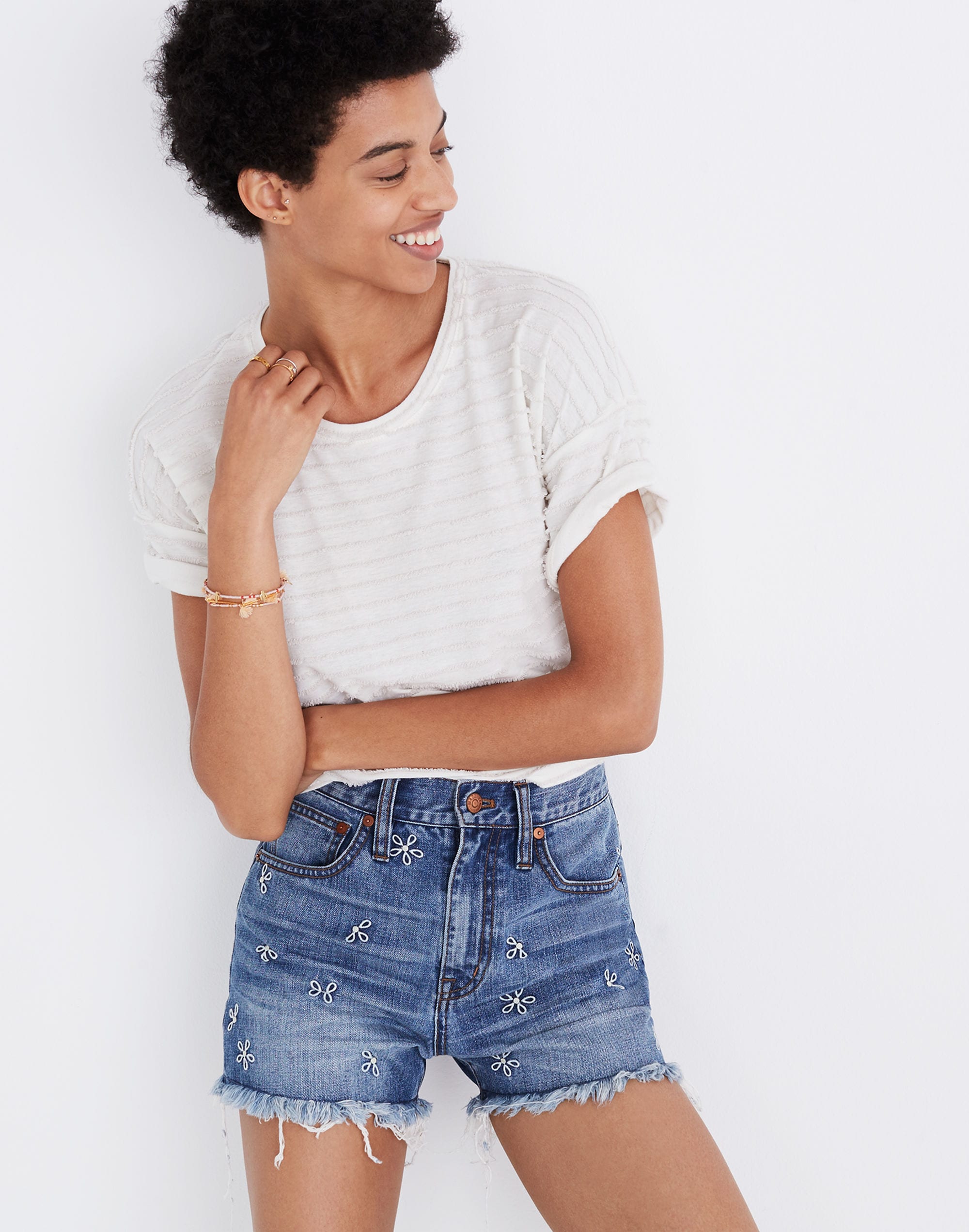The Perfect Jean Short: Daisy Embroidered Edition