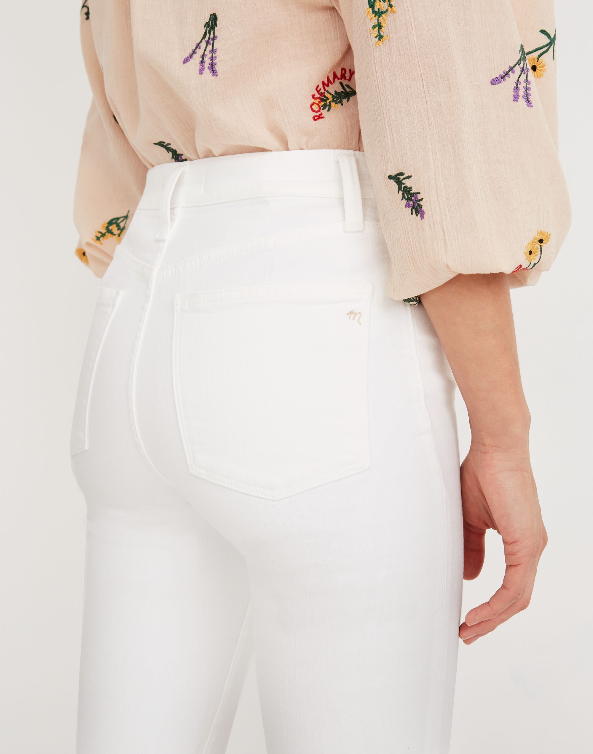 Tall Cali Demi-Boot Jeans in Pure White: Raw-Hem Edition