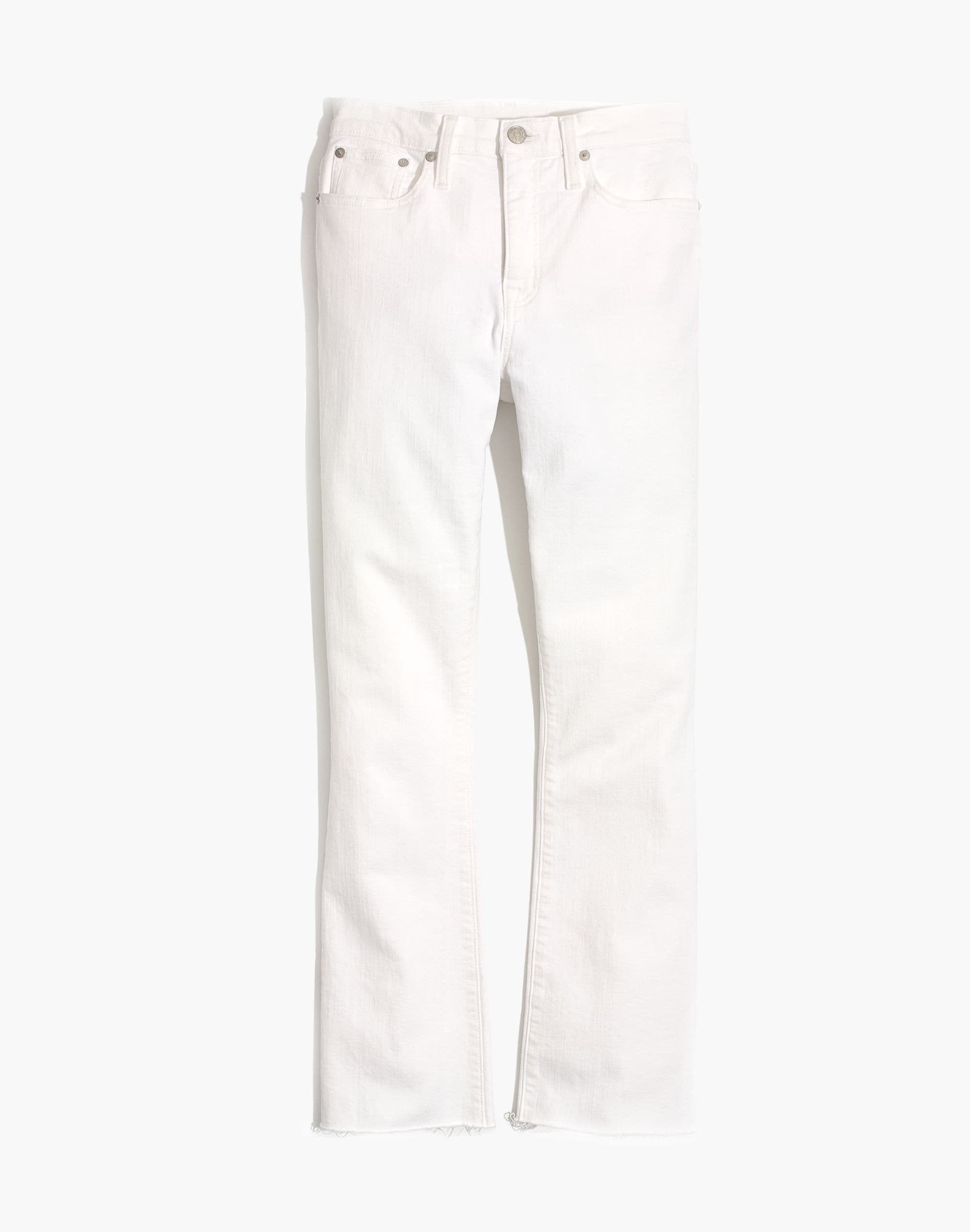 Tall Cali Demi-Boot Jeans in Pure White: Raw-Hem Edition