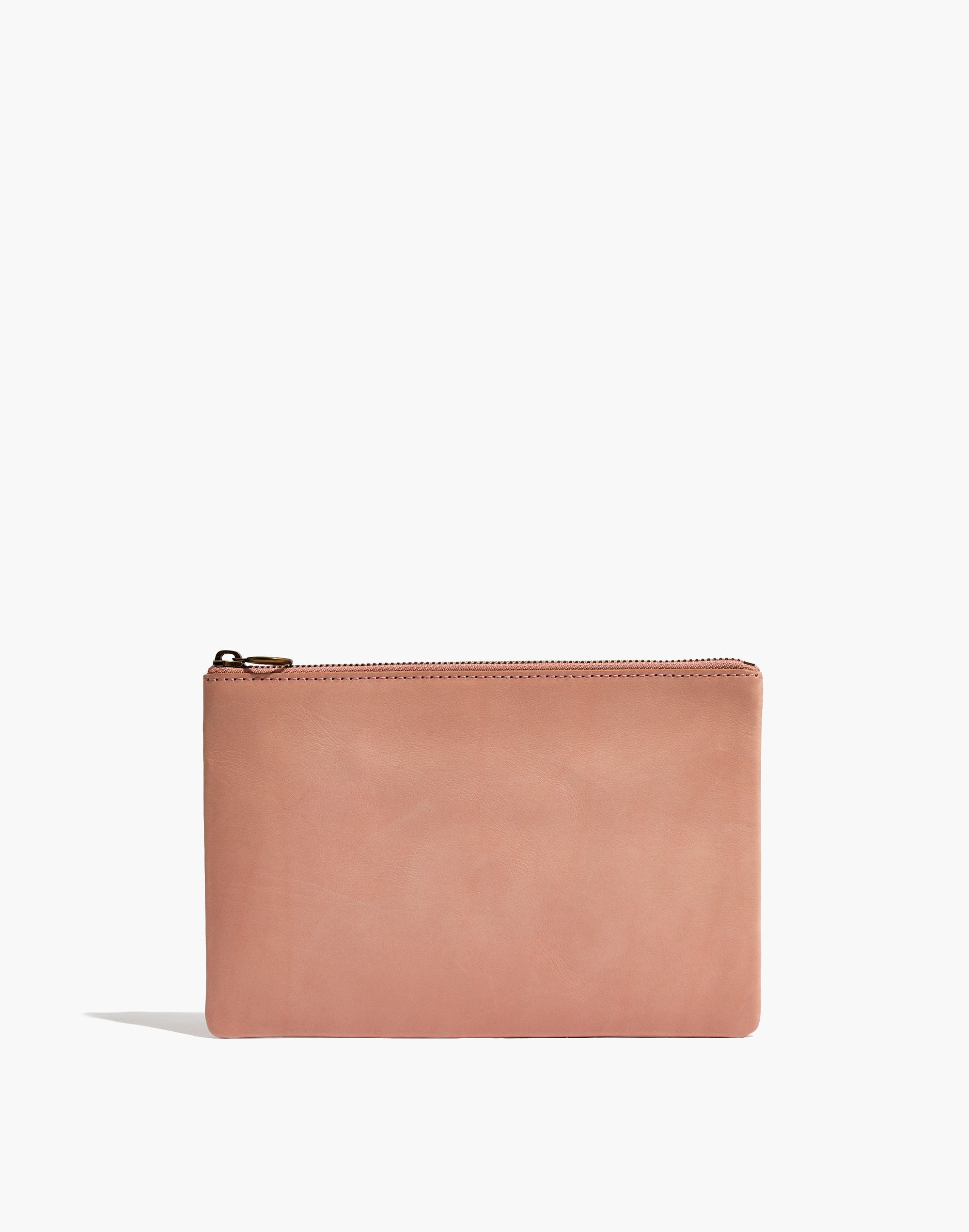 the leather pouch clutch in vachetta
