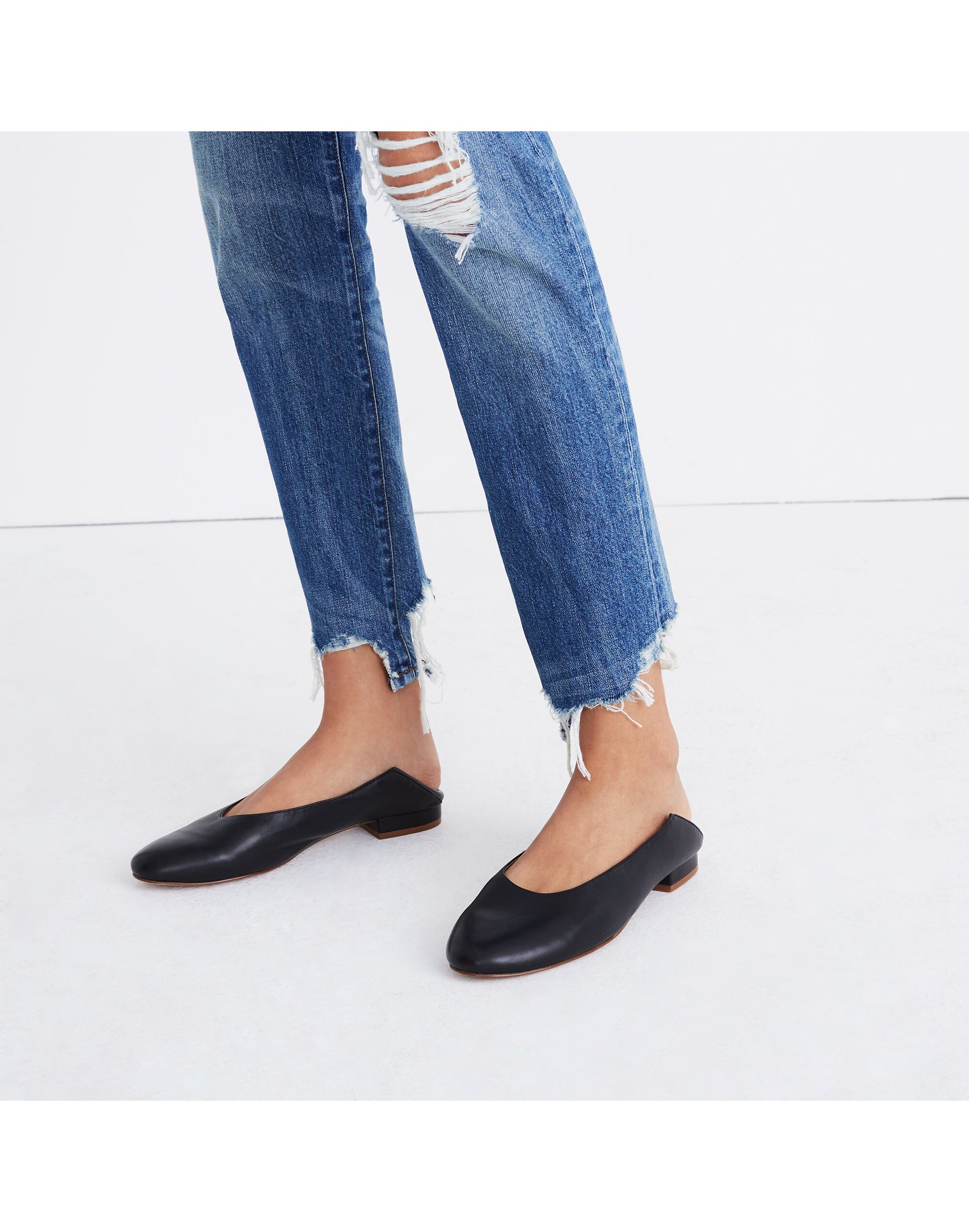 The Sophia Fold-Down Flat in Suede