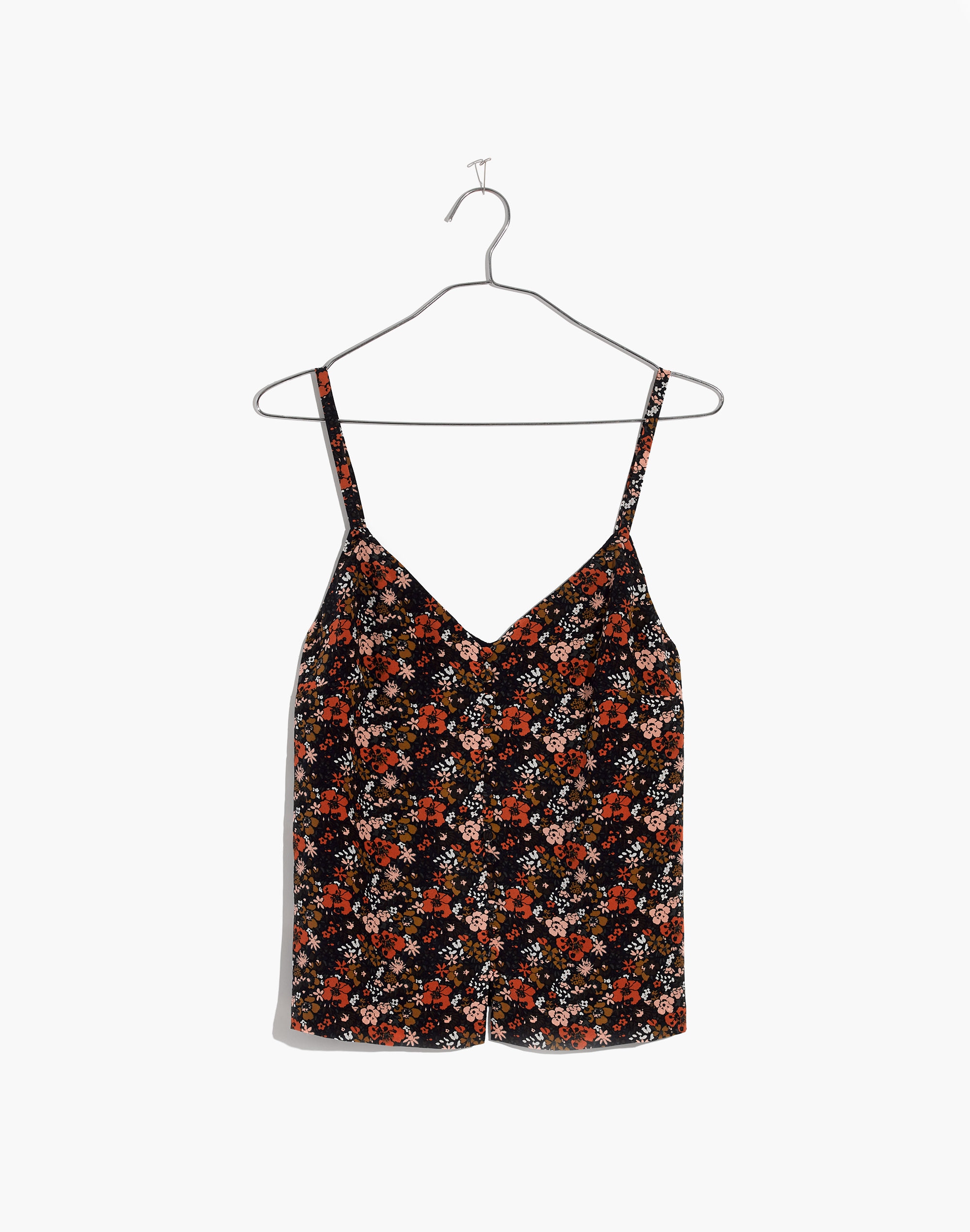 Silk Button-Down Cami in Prairie Blossoms