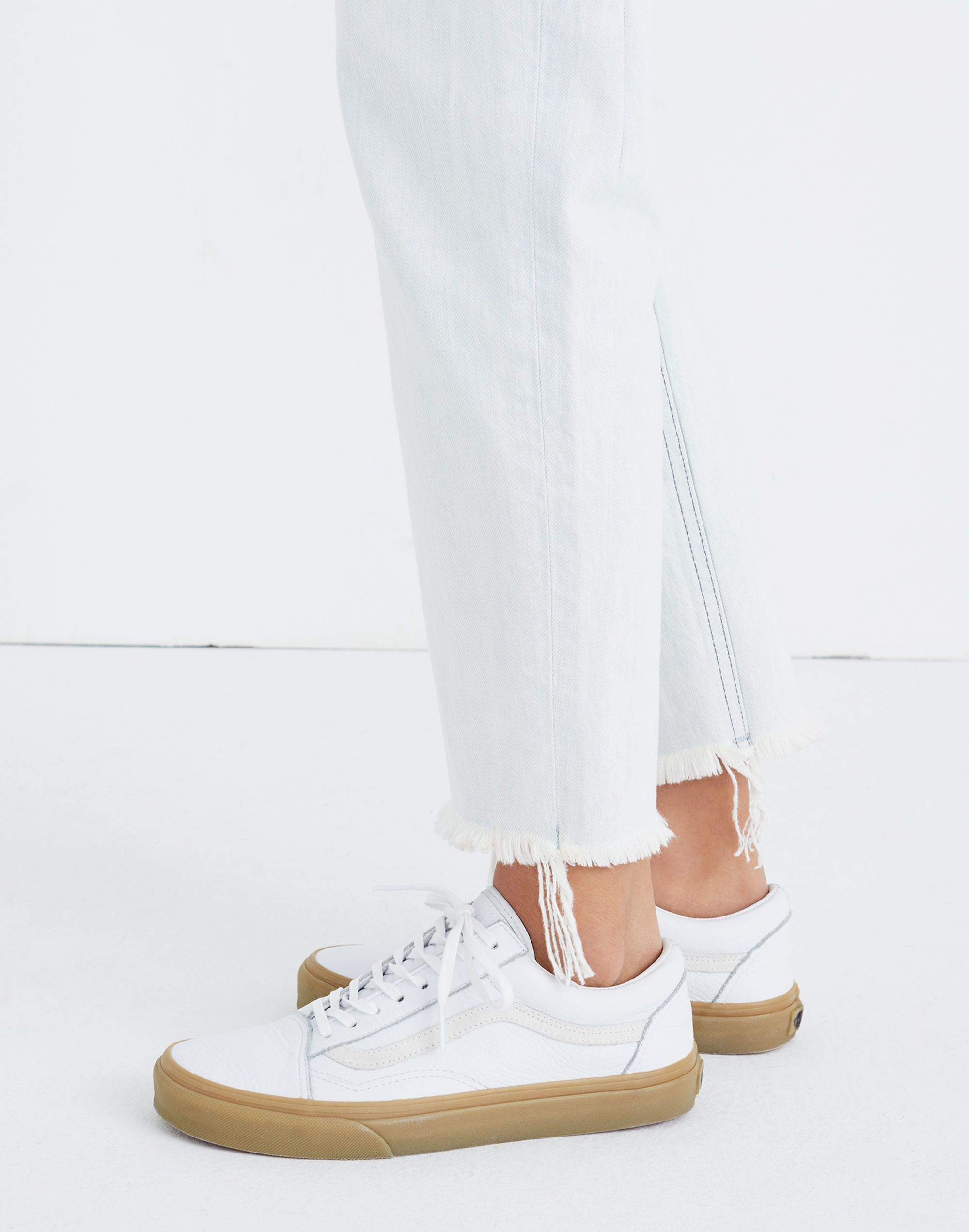 Madewell x Vans&reg; Unisex Old Skool Lace-Up Sneakers in Tumbled Leather