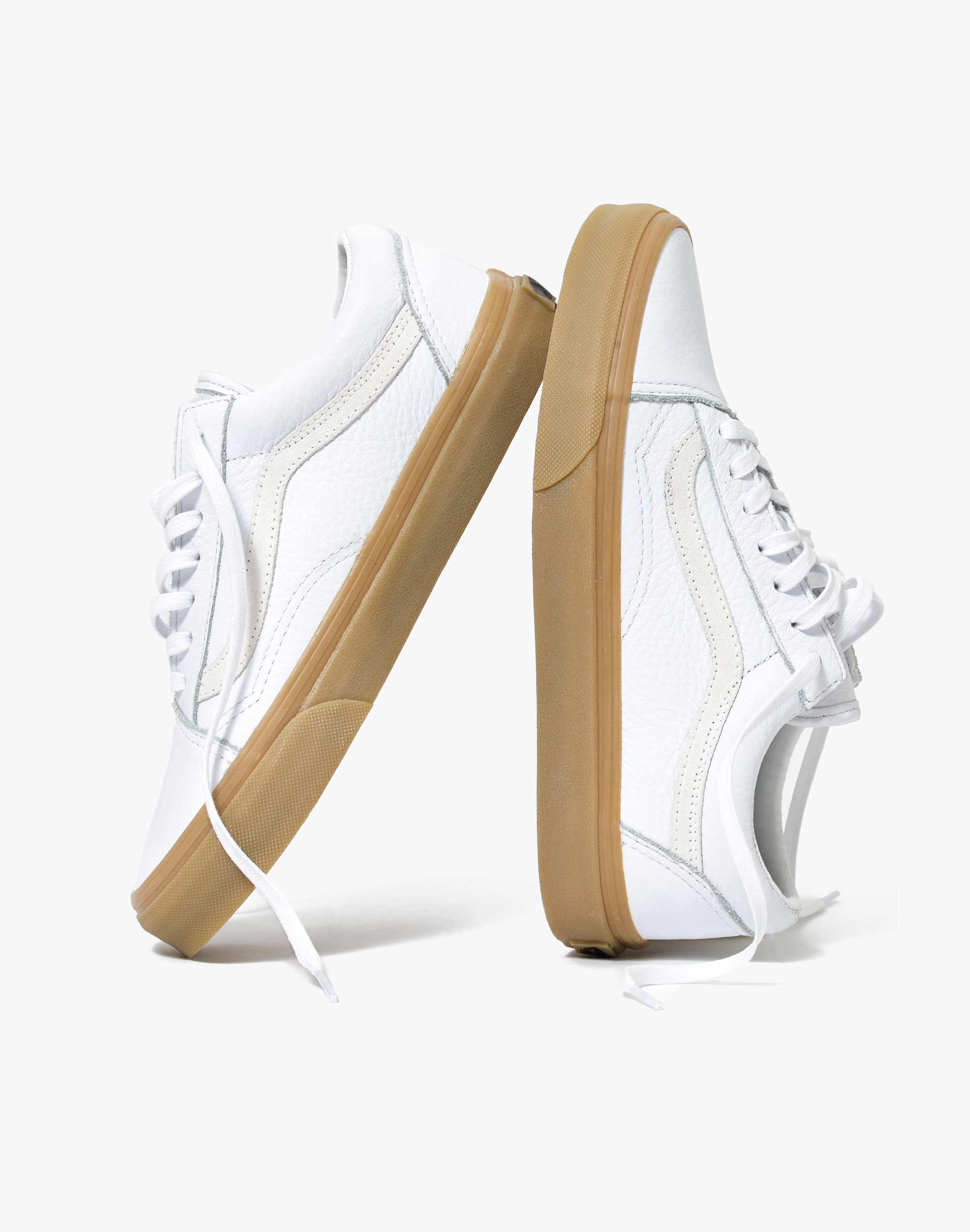 Madewell x Vans&reg; Unisex Old Skool Lace-Up Sneakers in Tumbled Leather