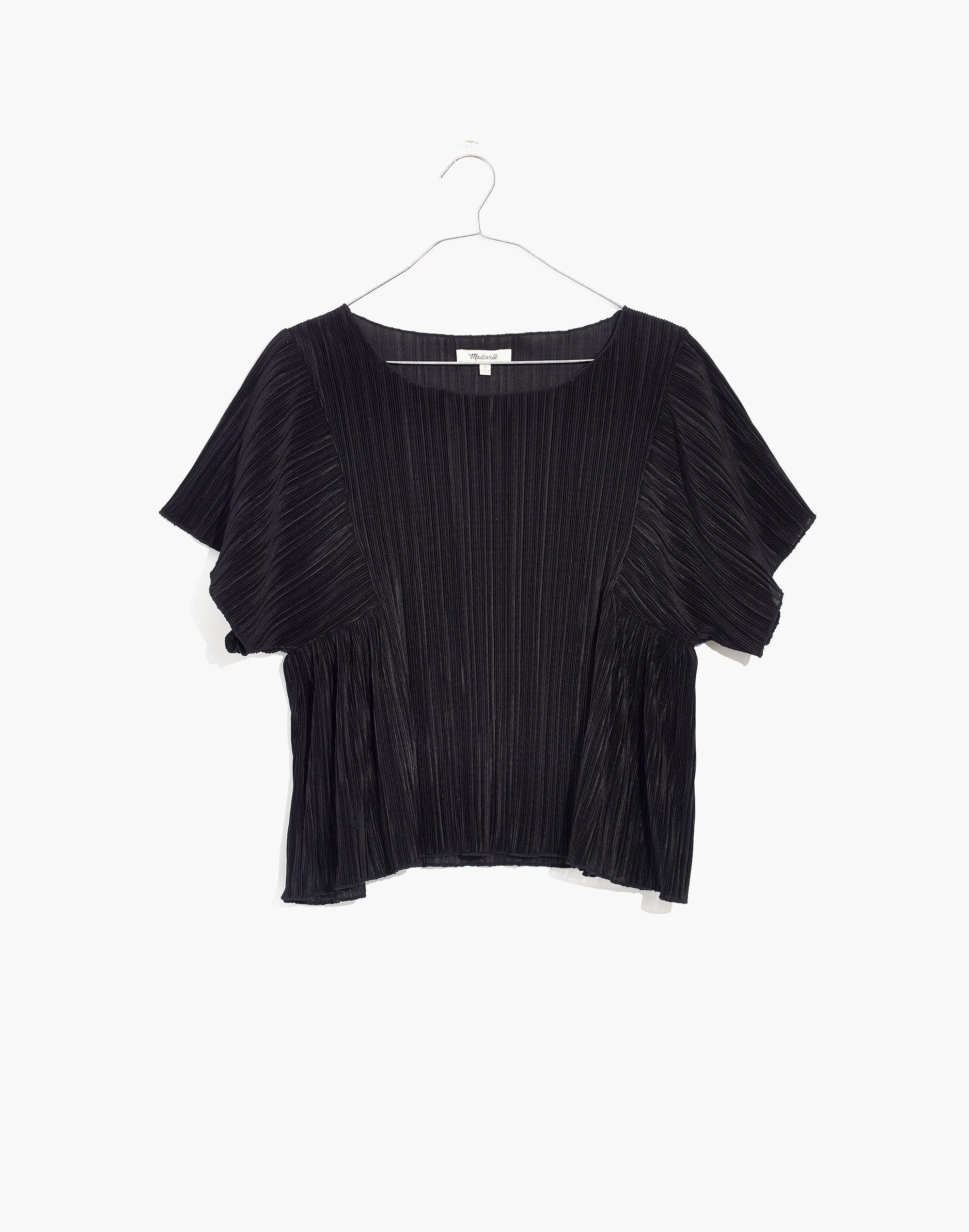 texture &amp; thread micropleat top