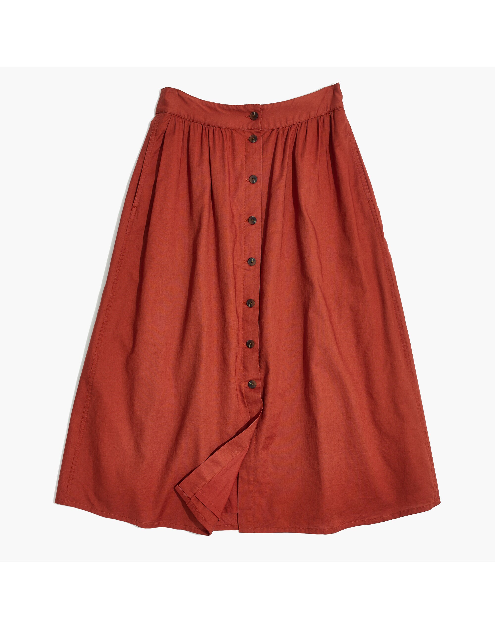 Palisade Button-Front Midi Skirt