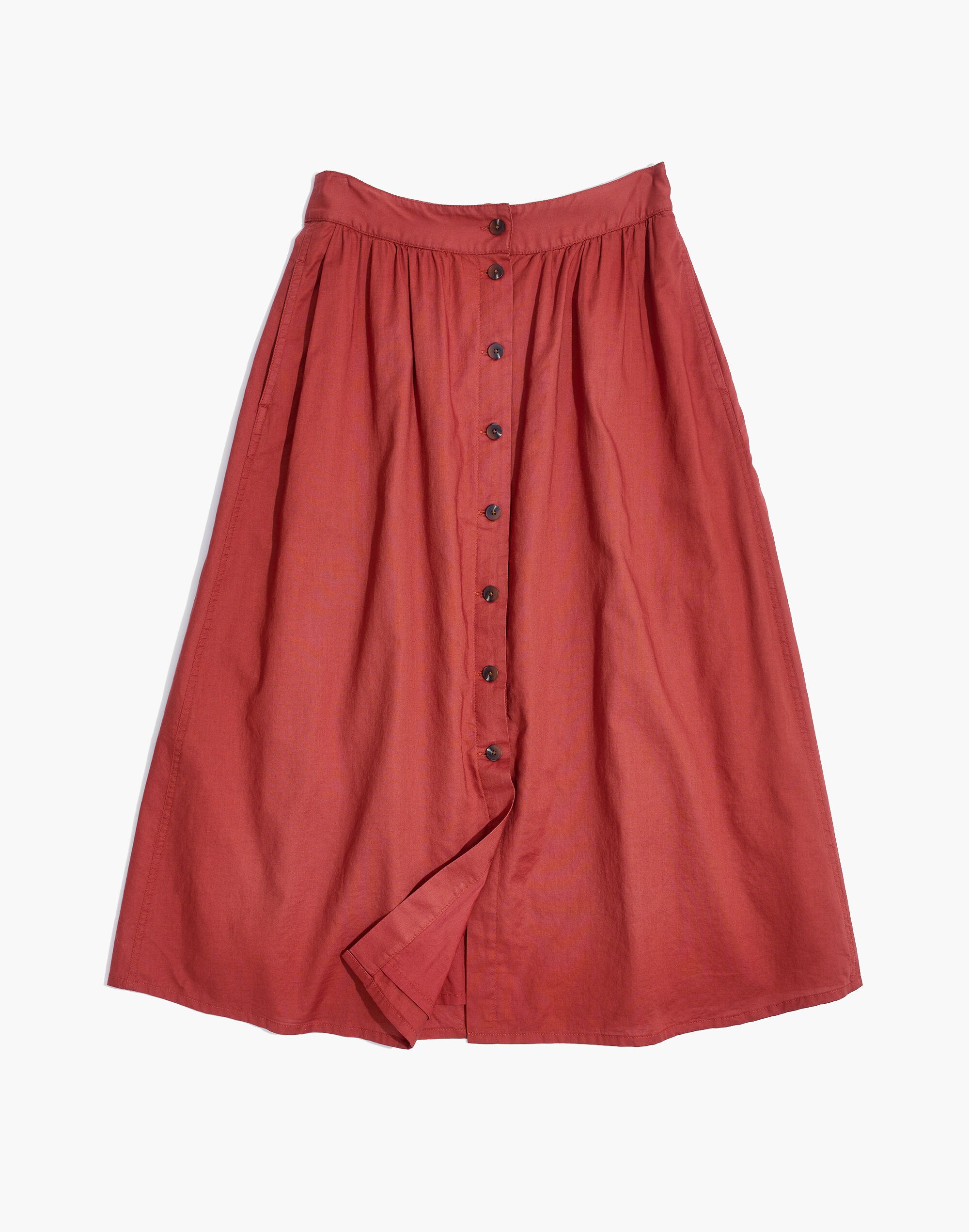 Palisade Button-Front Midi Skirt