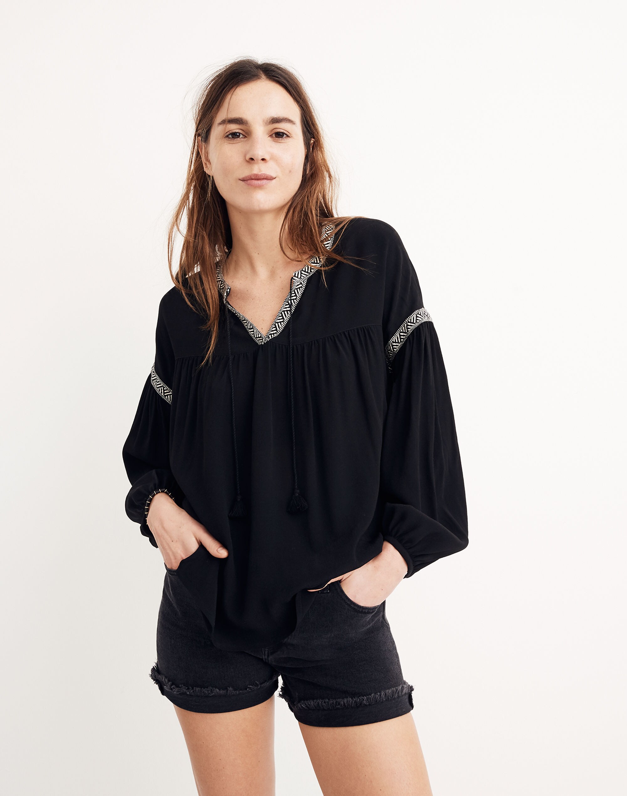 Blouson-Sleeve Top