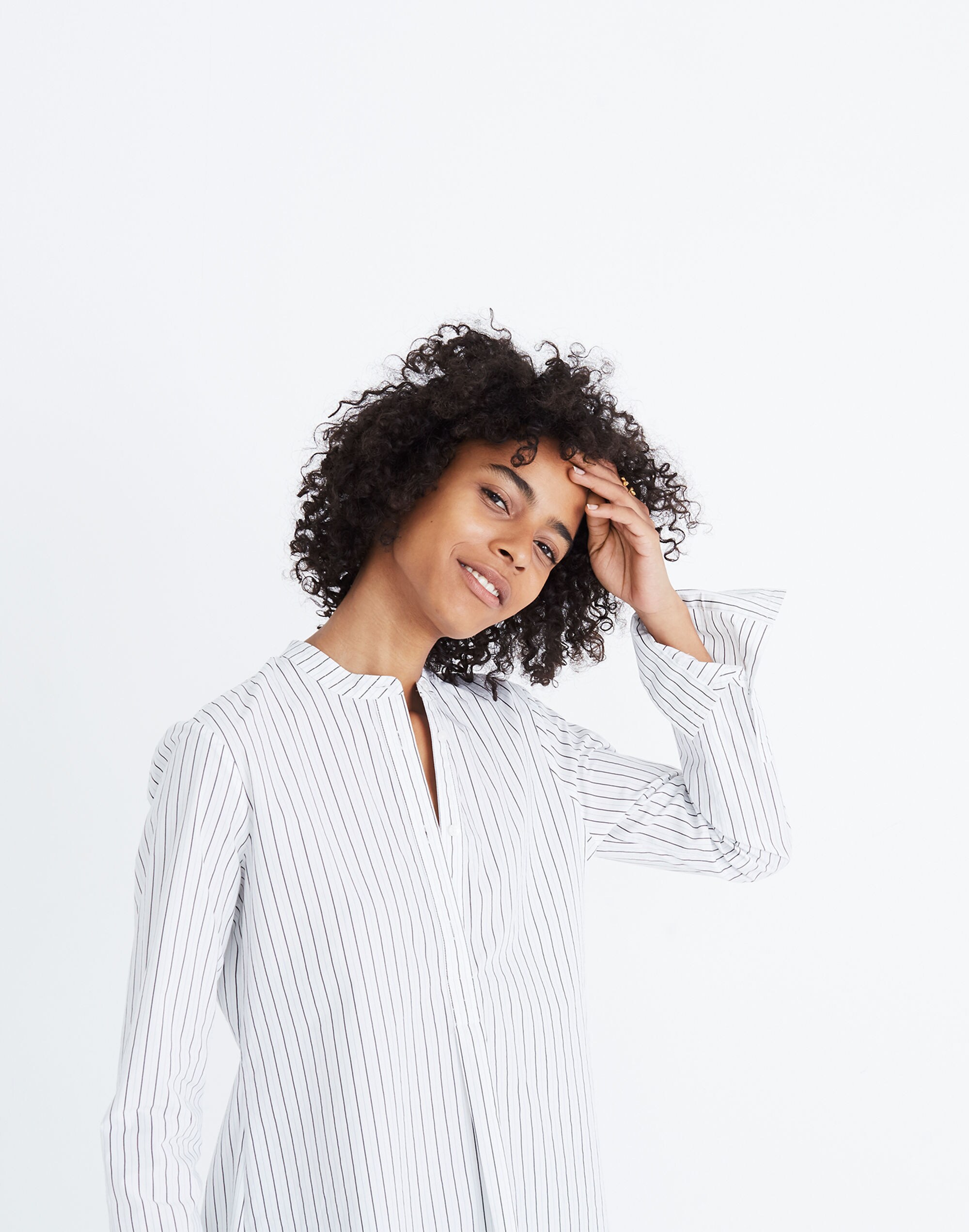Wellspring Tunic Popover Shirt in Stripe
