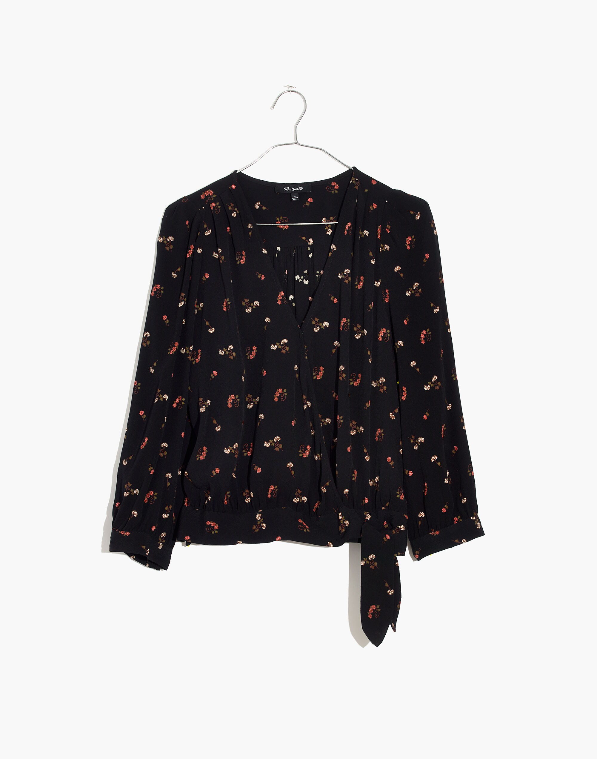 Wrap Top in Flower Toss