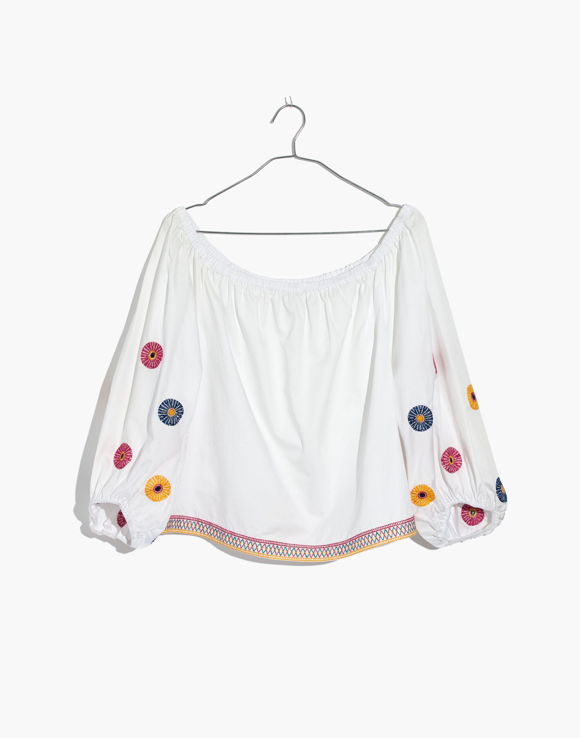 Embroidered Off-the-Shoulder Top