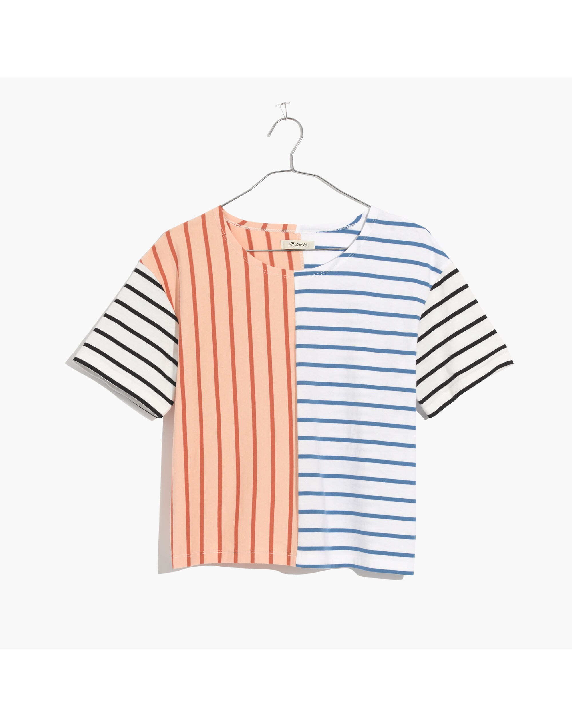 Easy Crop Tee in Stripe Mix