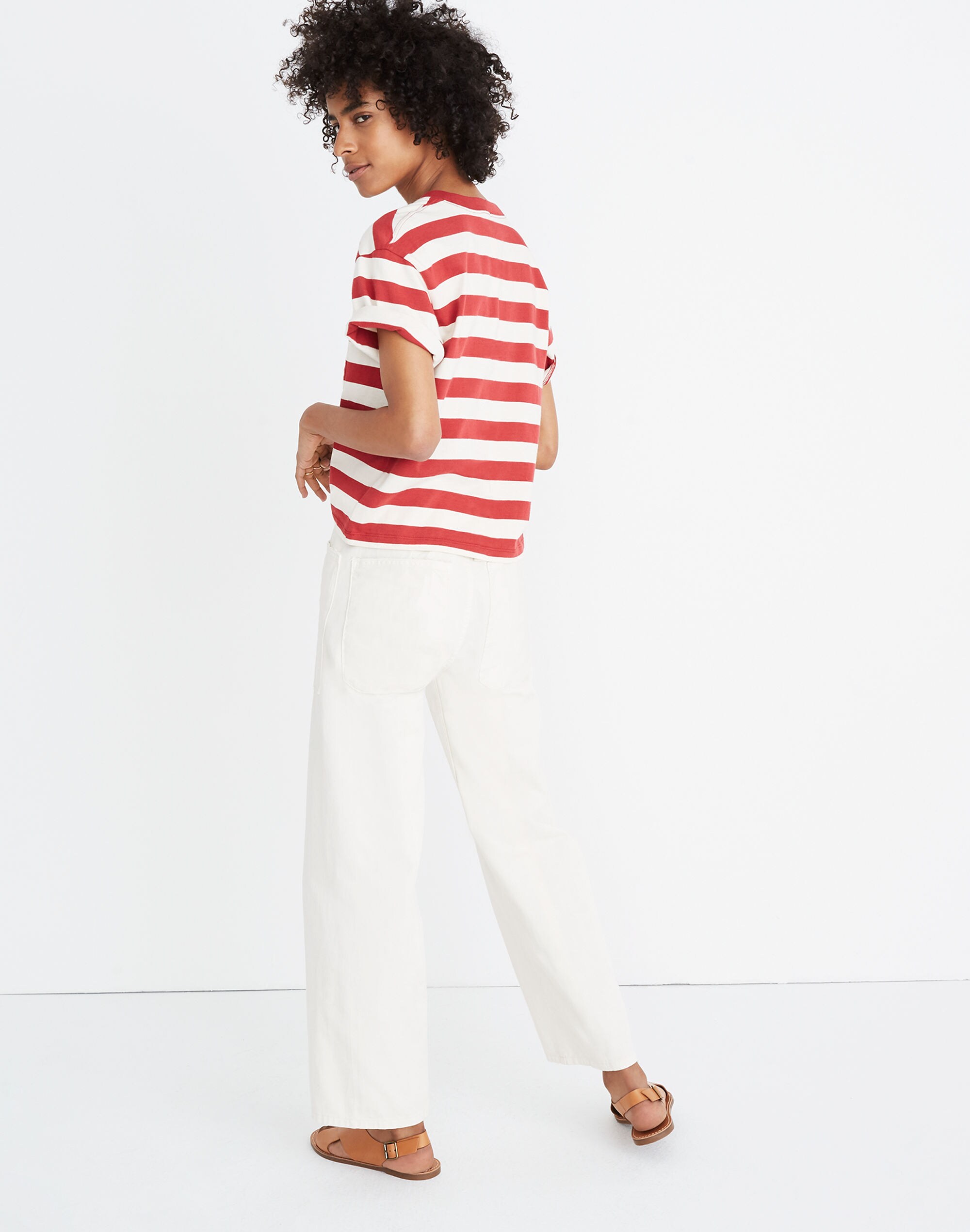 Easy Crop Tee in Murph Stripe