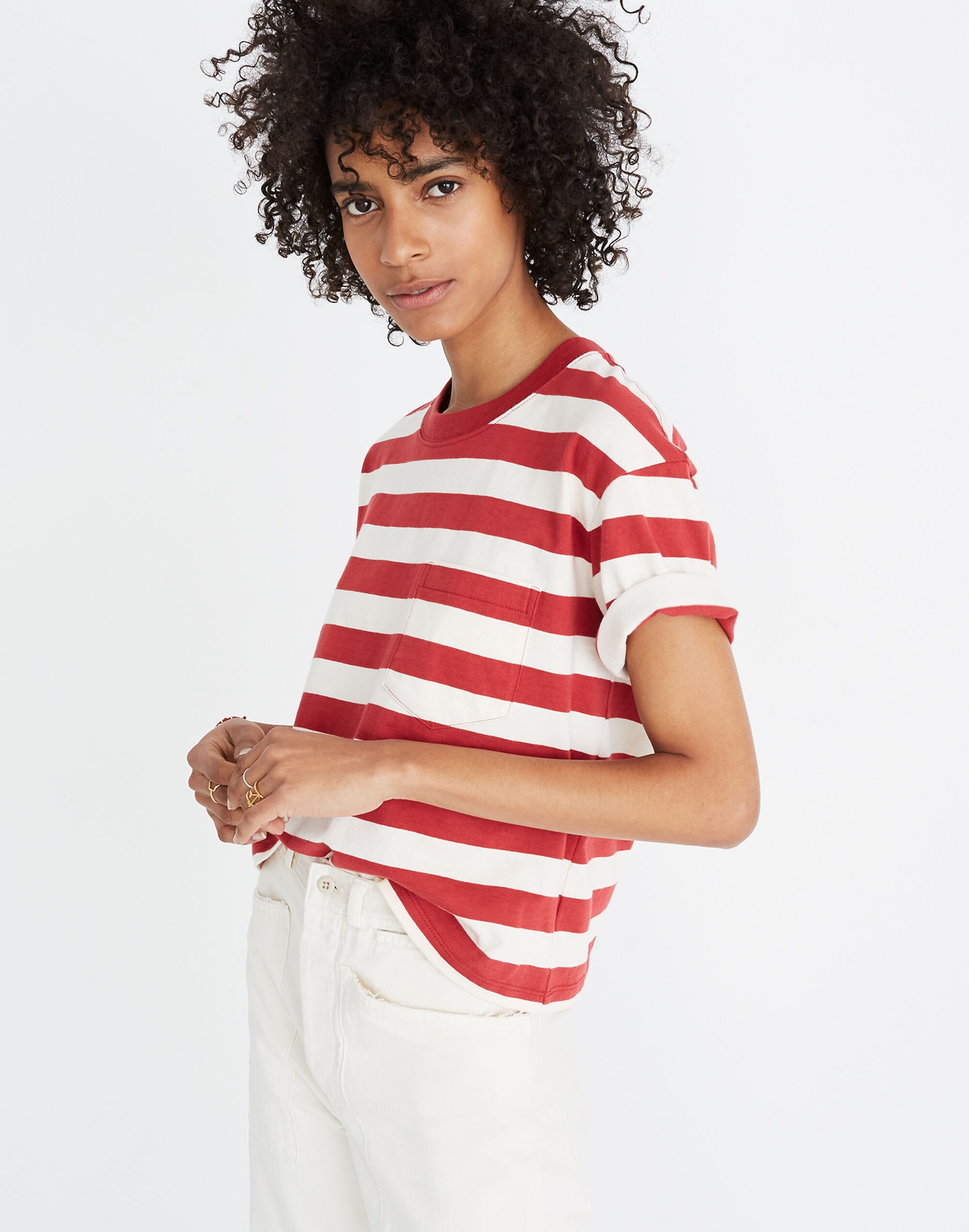 Easy Crop Tee in Murph Stripe