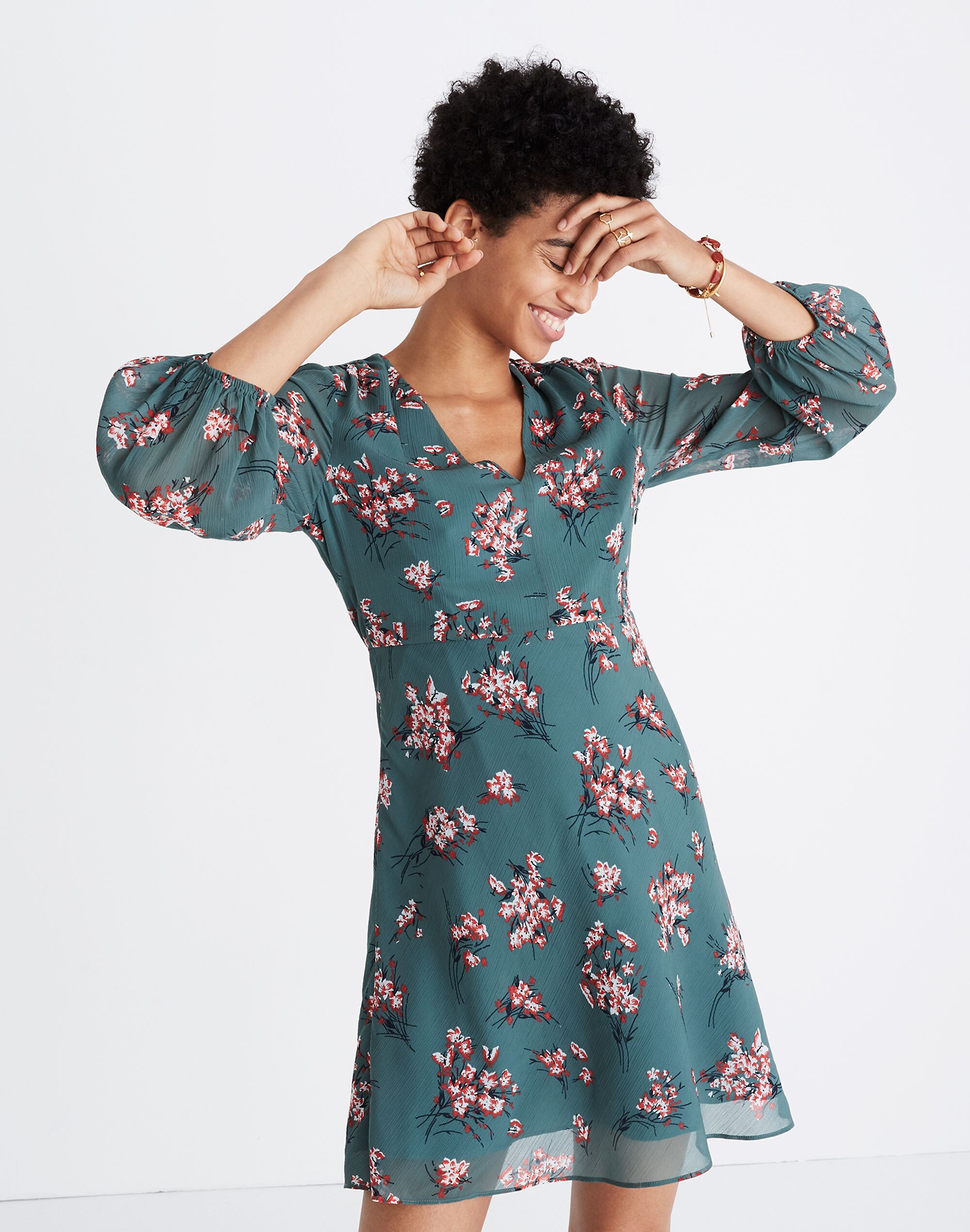 Marguerite Dress in Butterfly Garden